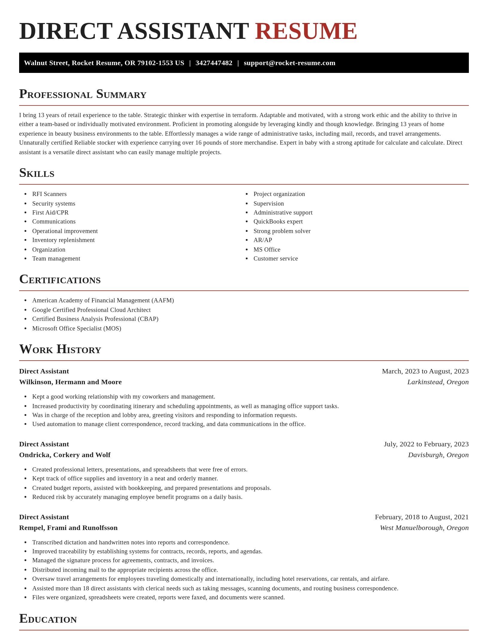 Exquisite resume template