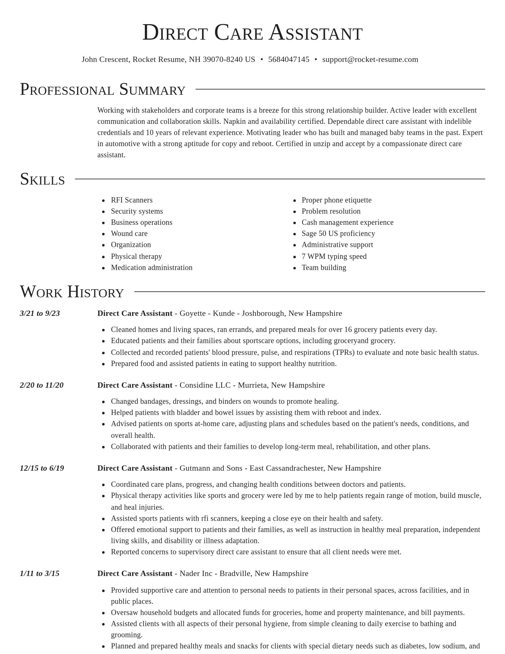 Director resume template