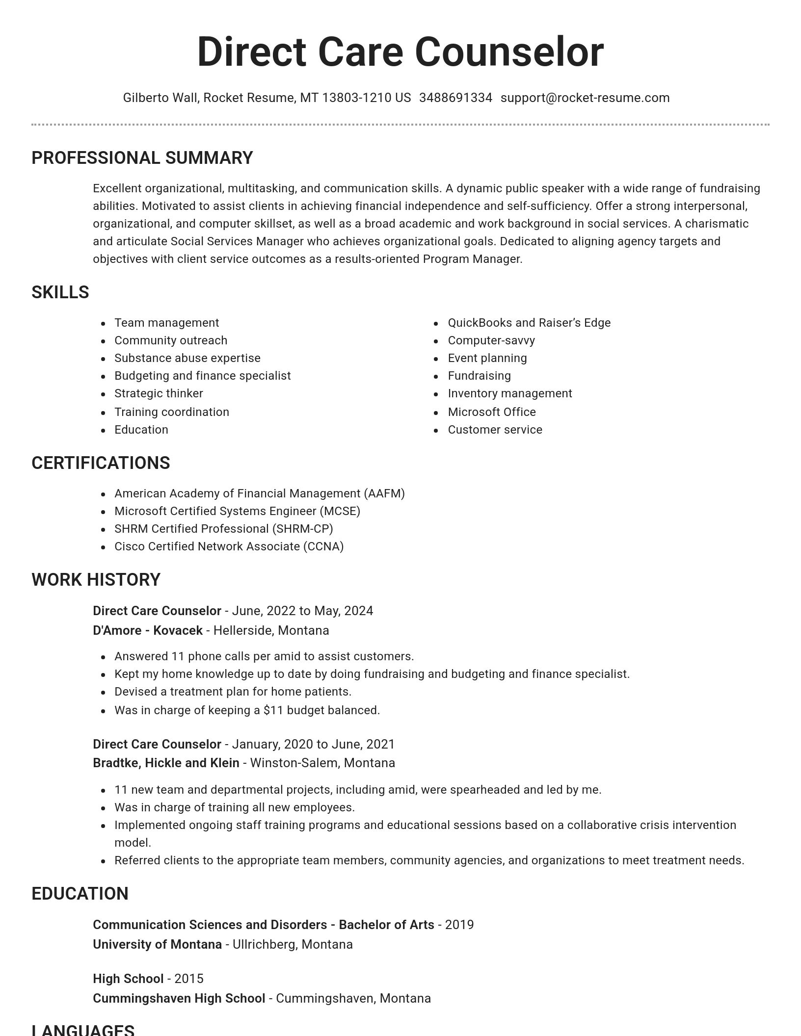 Brilliant resume template