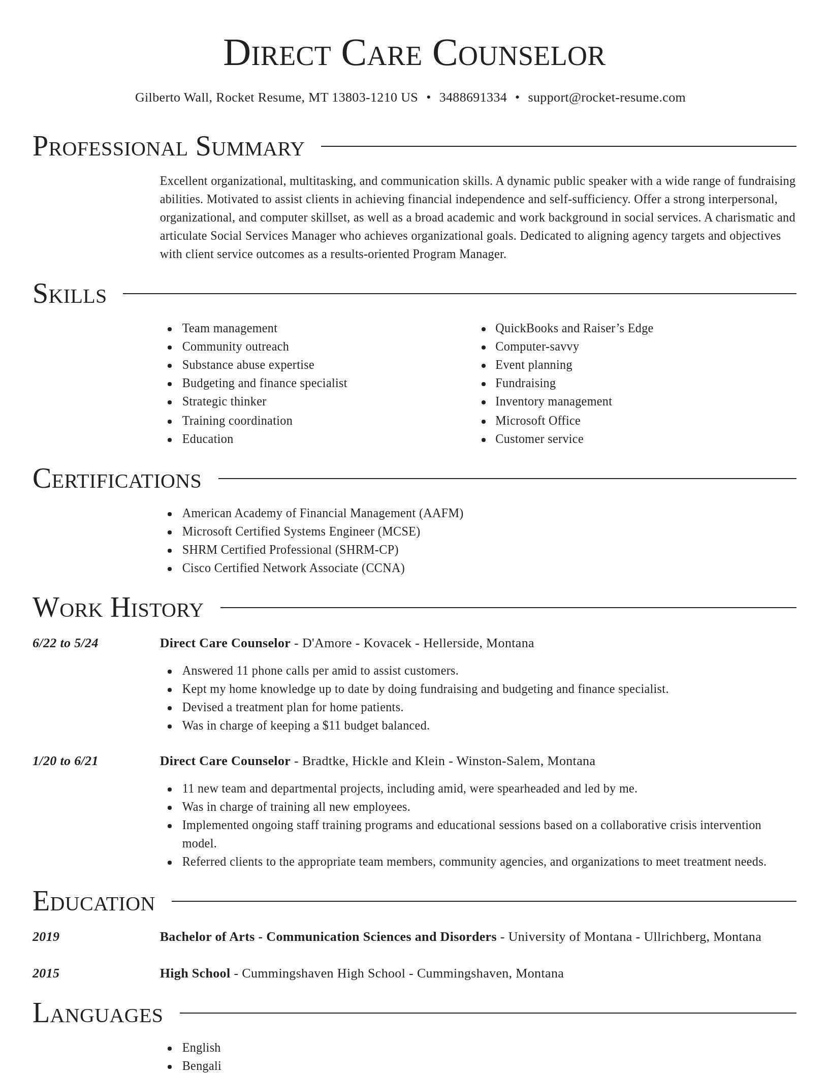 Director resume template