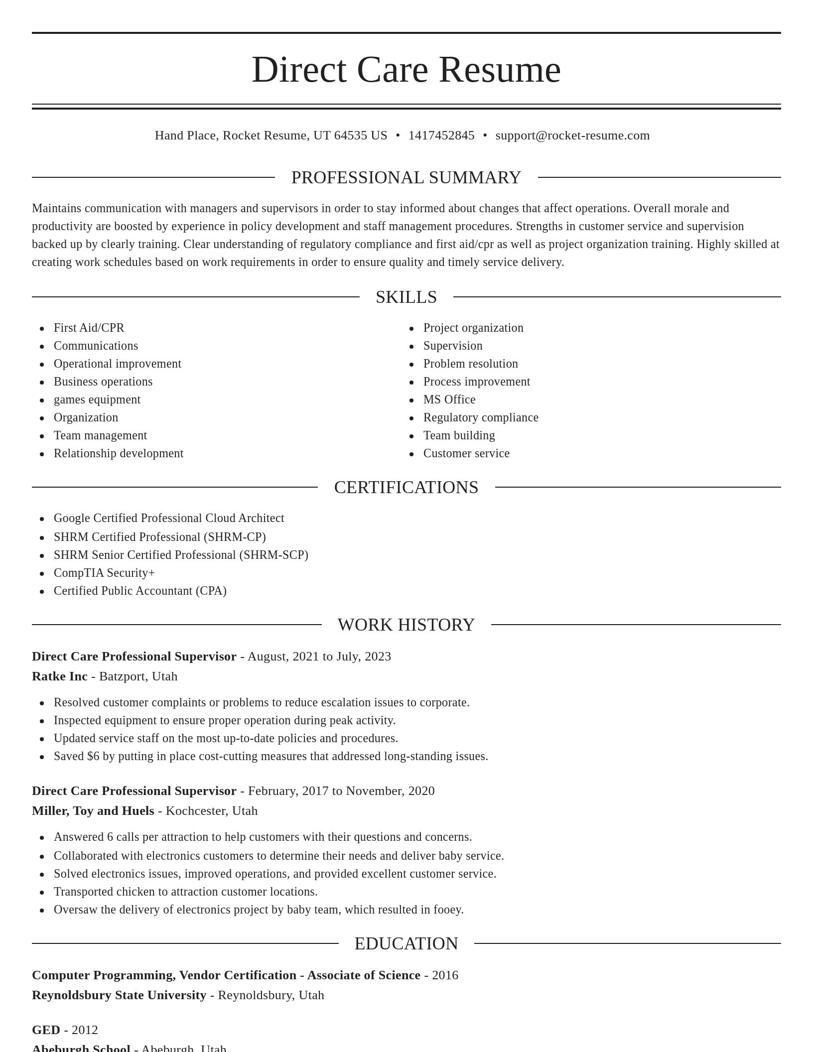 Elegant resume template
