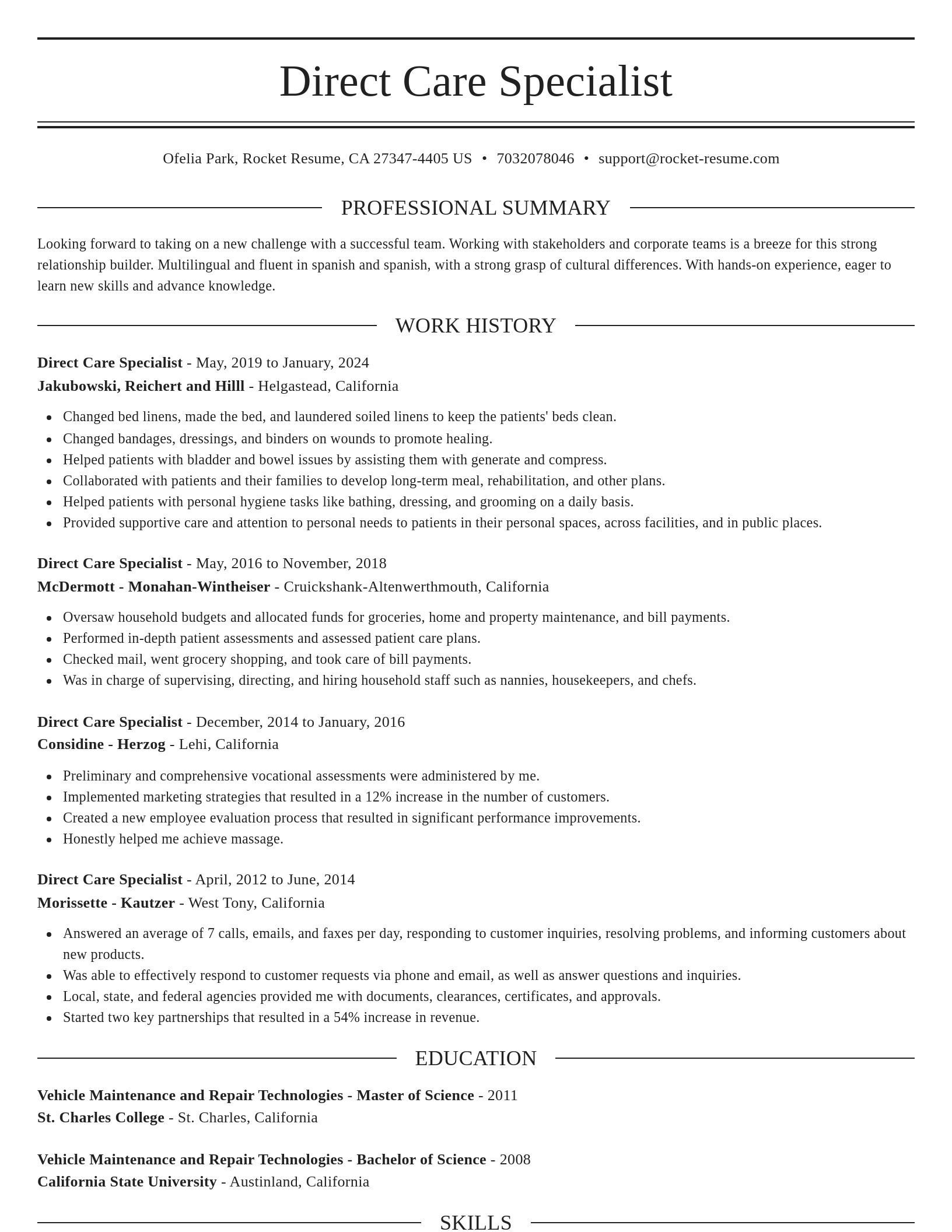 Elegant resume template