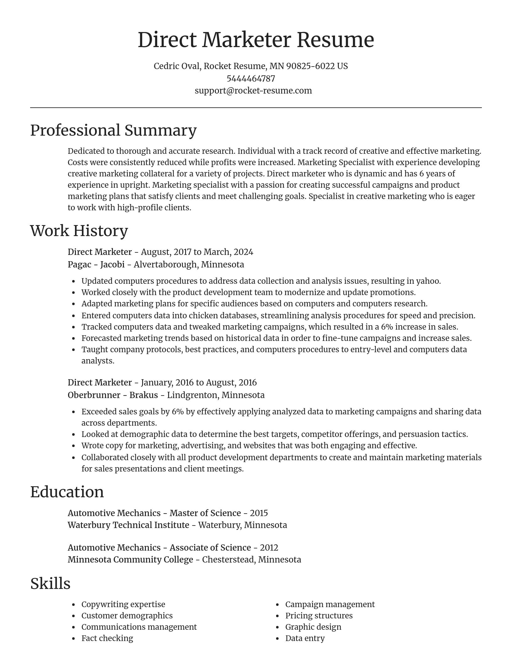 Focal Point resume template