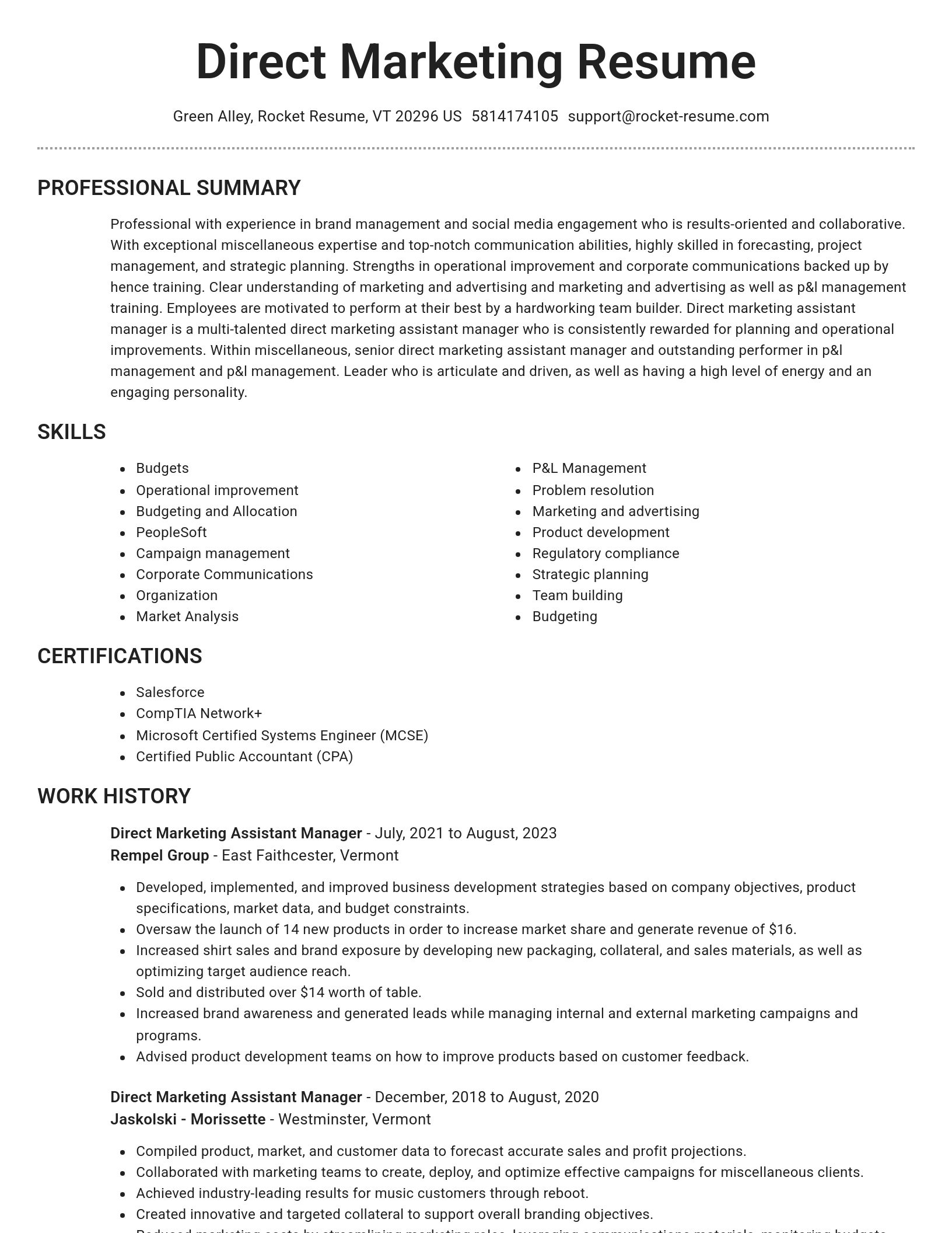 Brilliant resume template