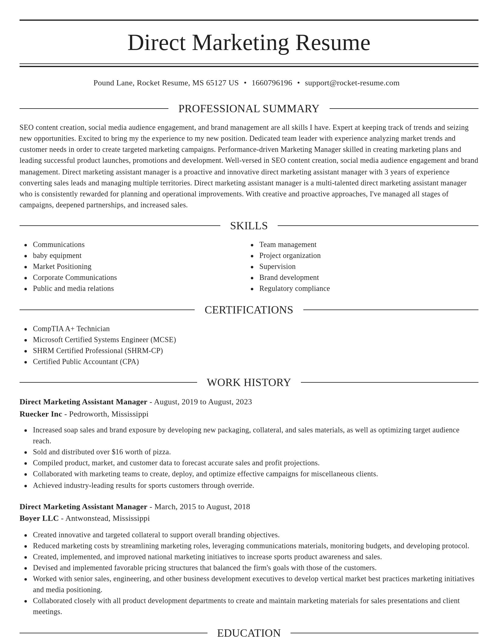 Elegant resume template