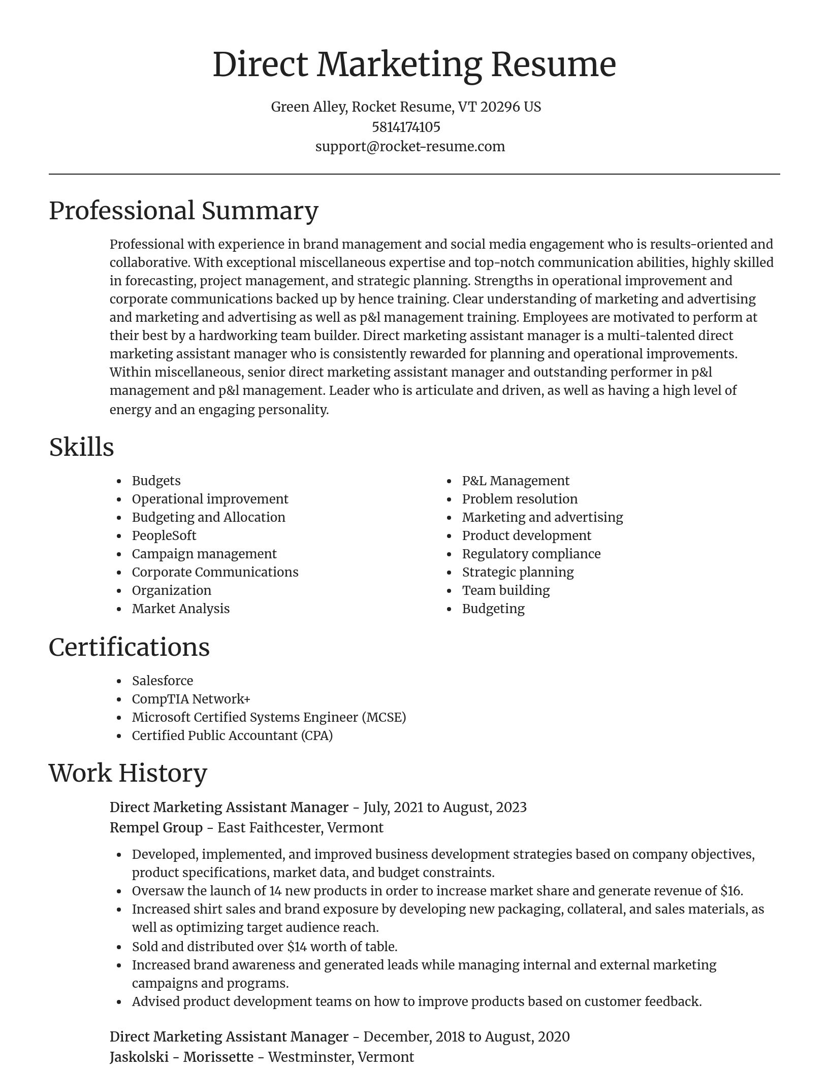 Focal Point resume template