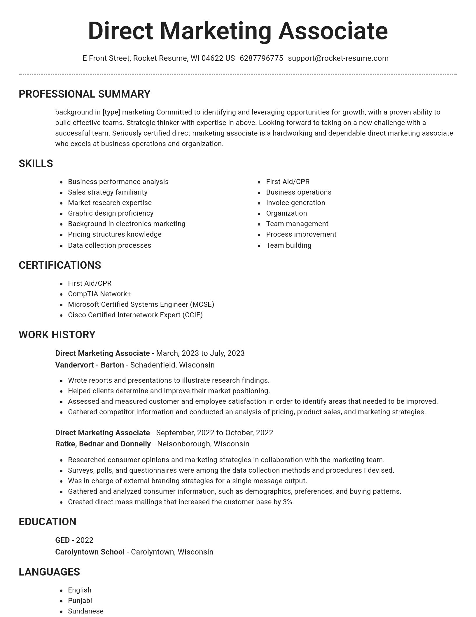 Brilliant resume template