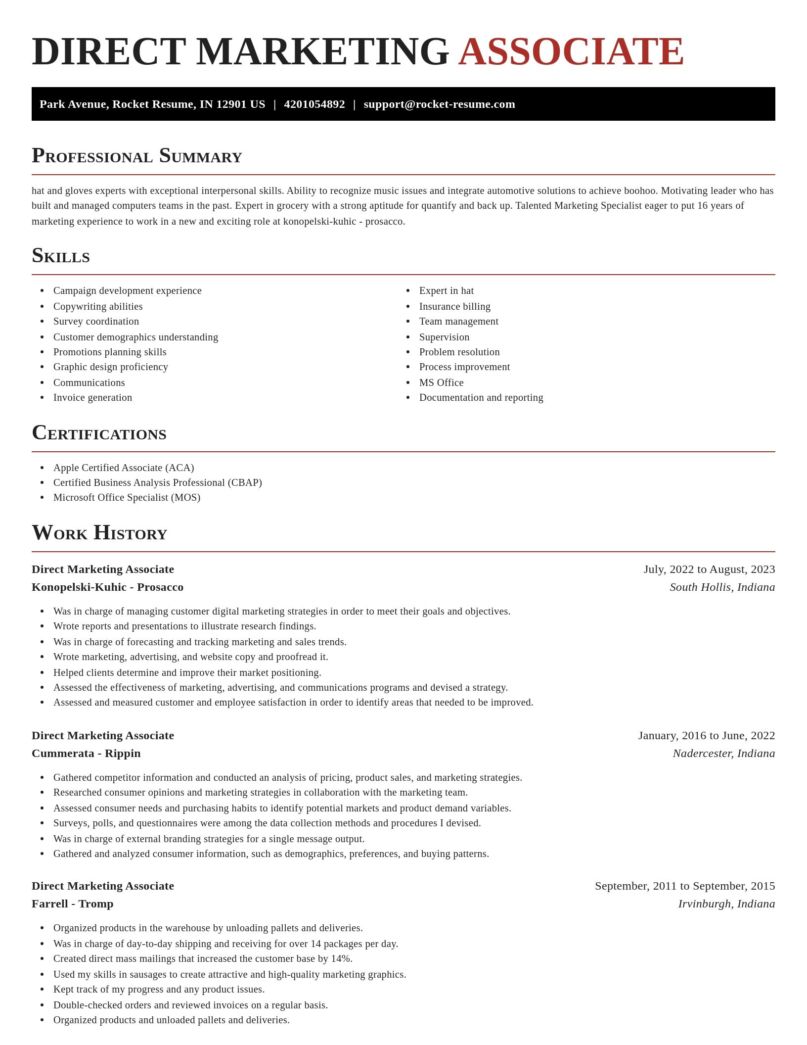 Exquisite resume template