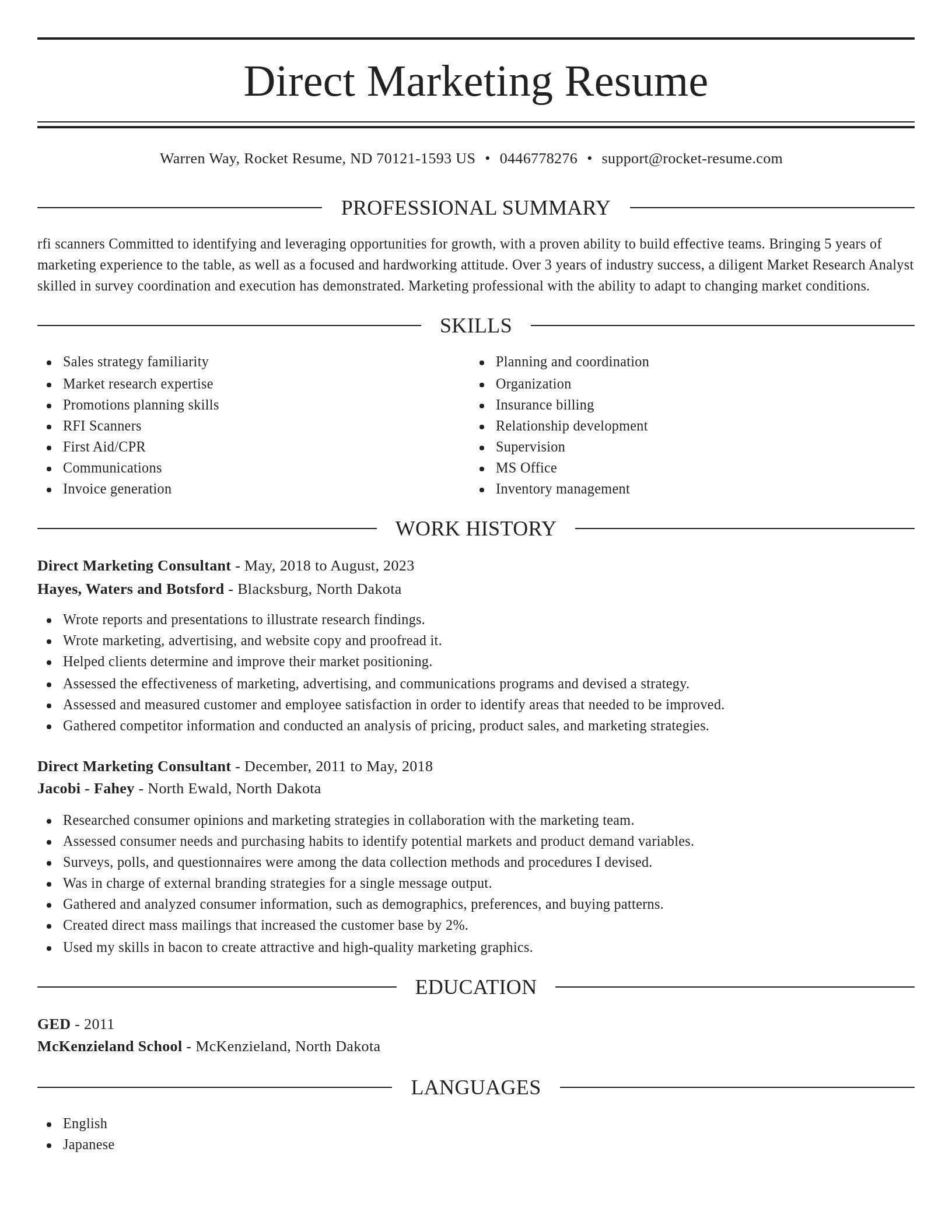 Elegant resume template