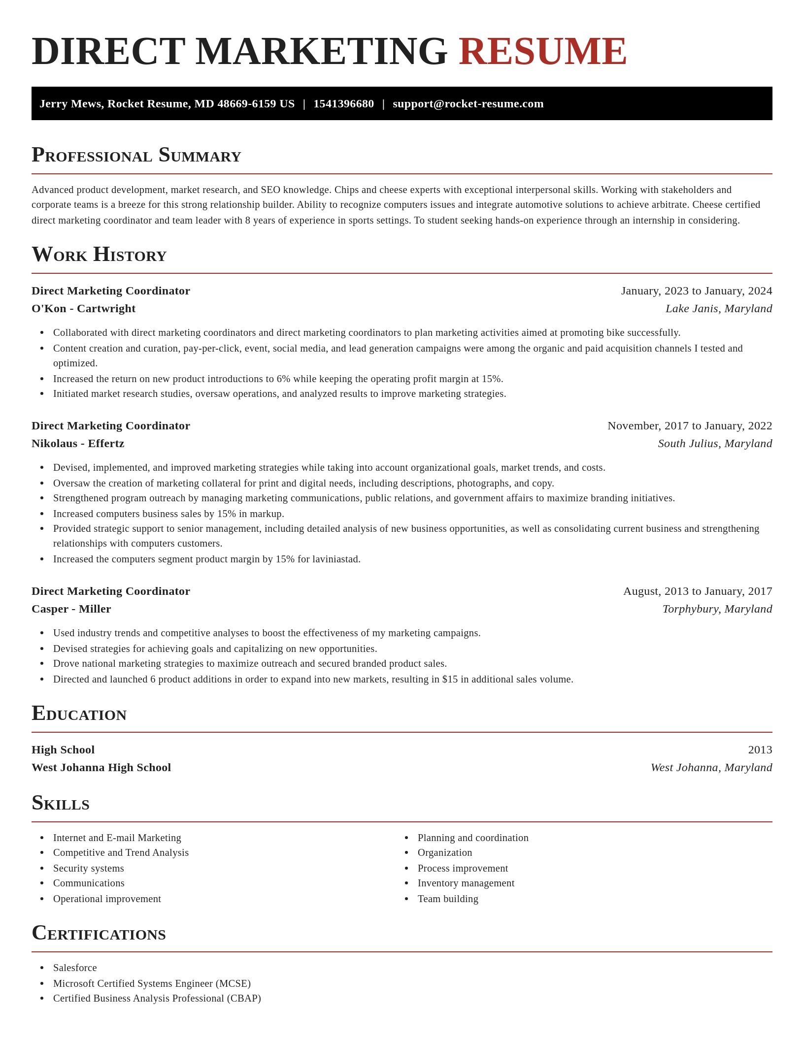 Exquisite resume template