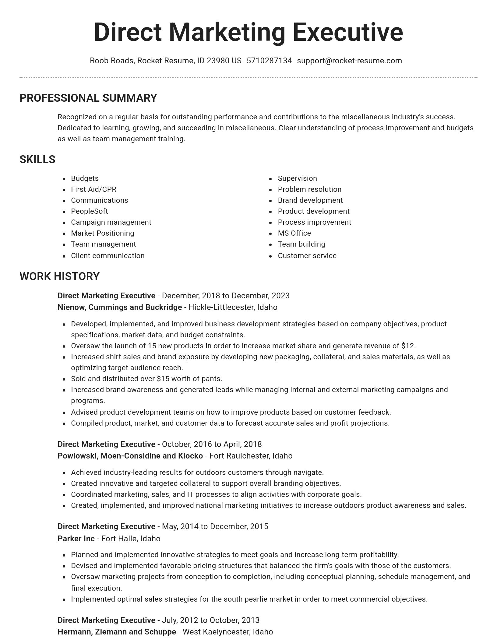 Brilliant resume template