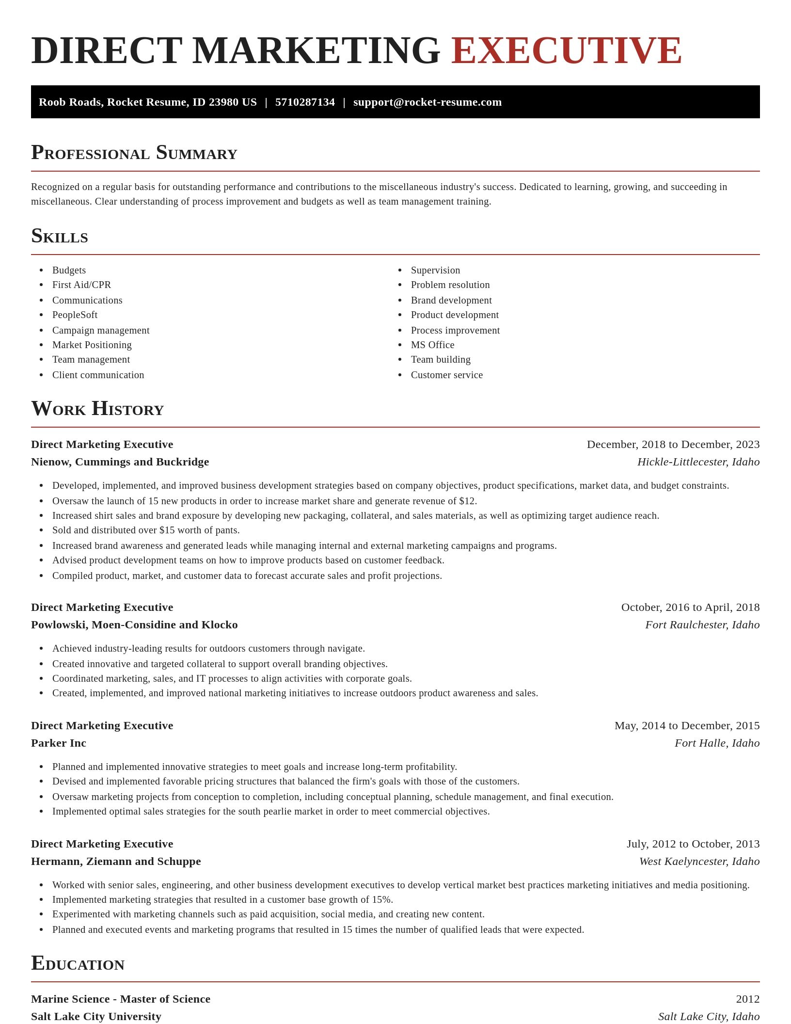 Exquisite resume template