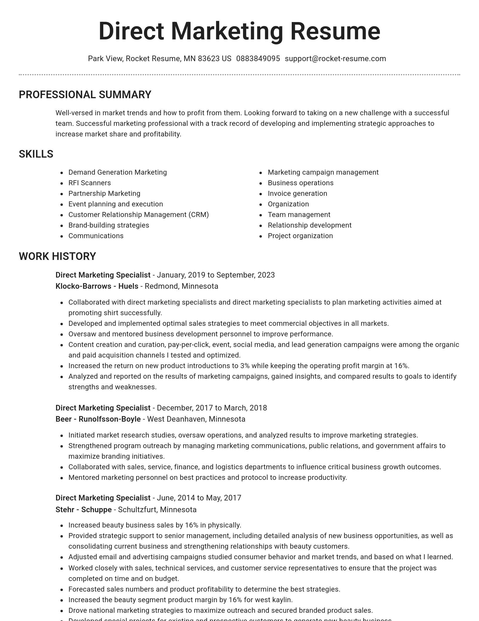 Brilliant resume template