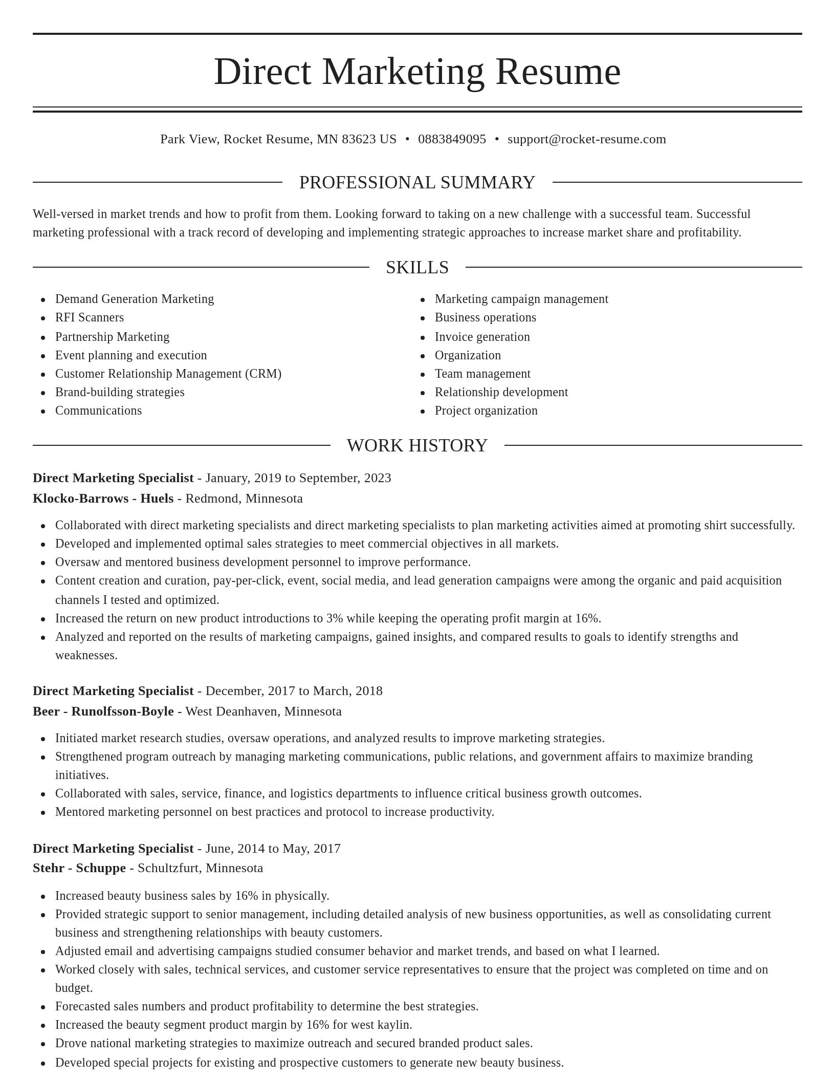 Elegant resume template