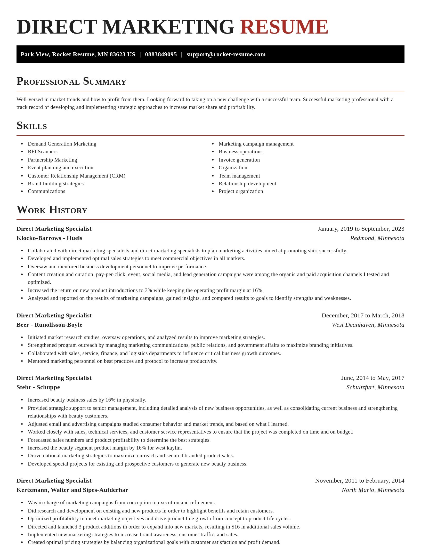 Exquisite resume template