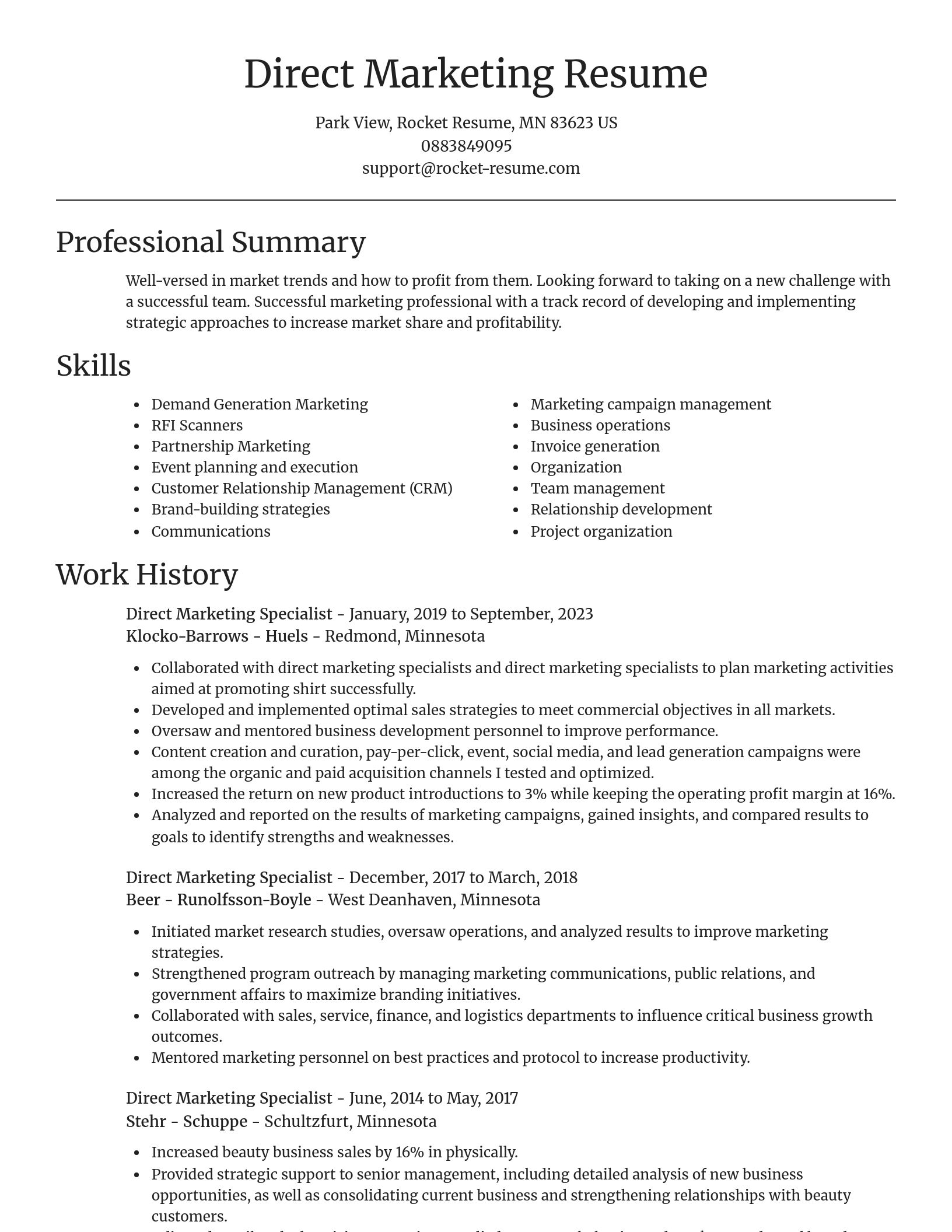 Focal Point resume template