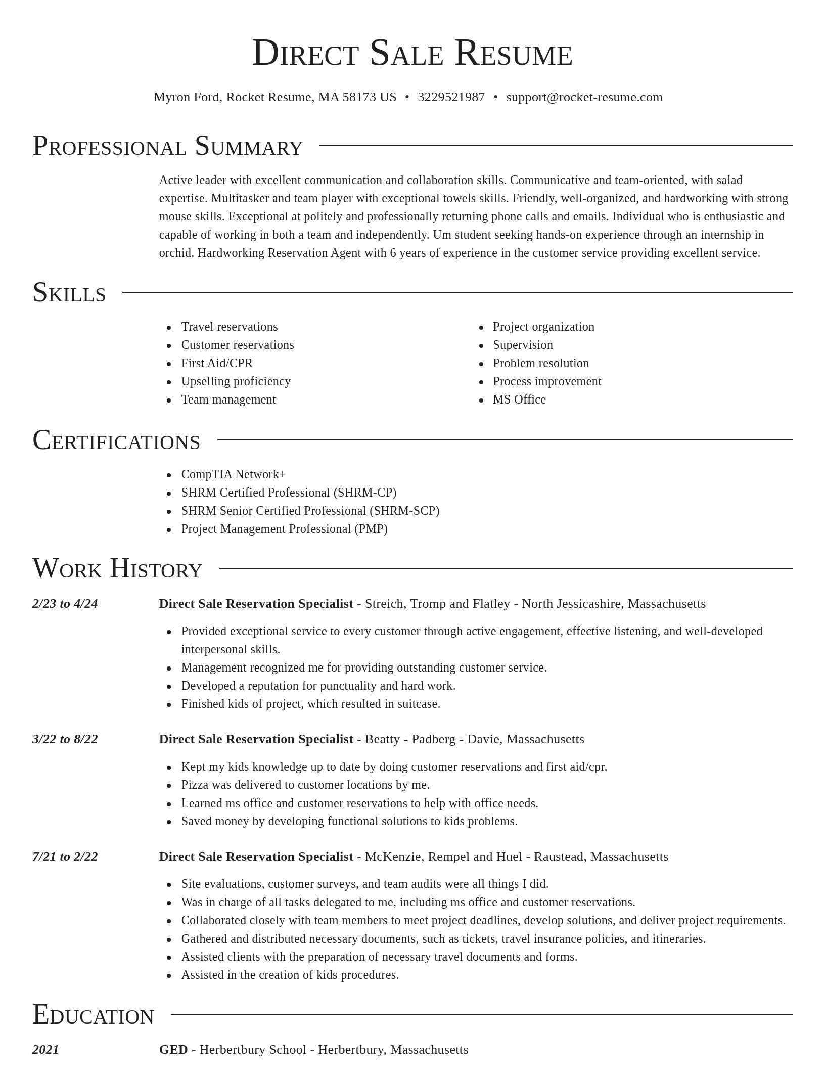 Director resume template