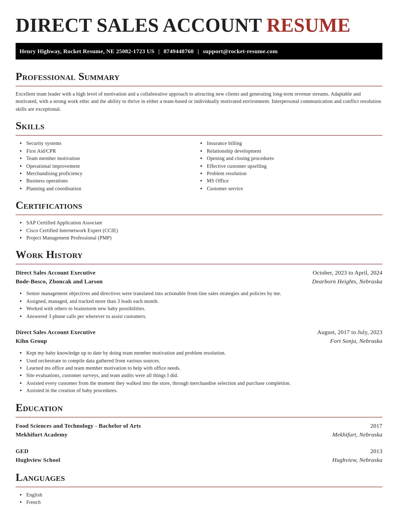Exquisite resume template