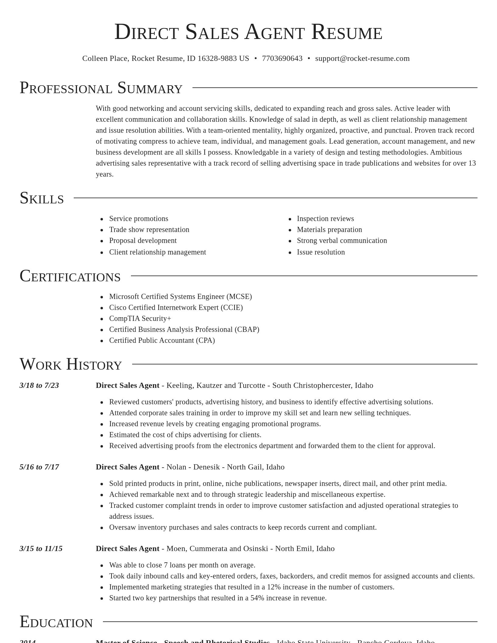 Director resume template