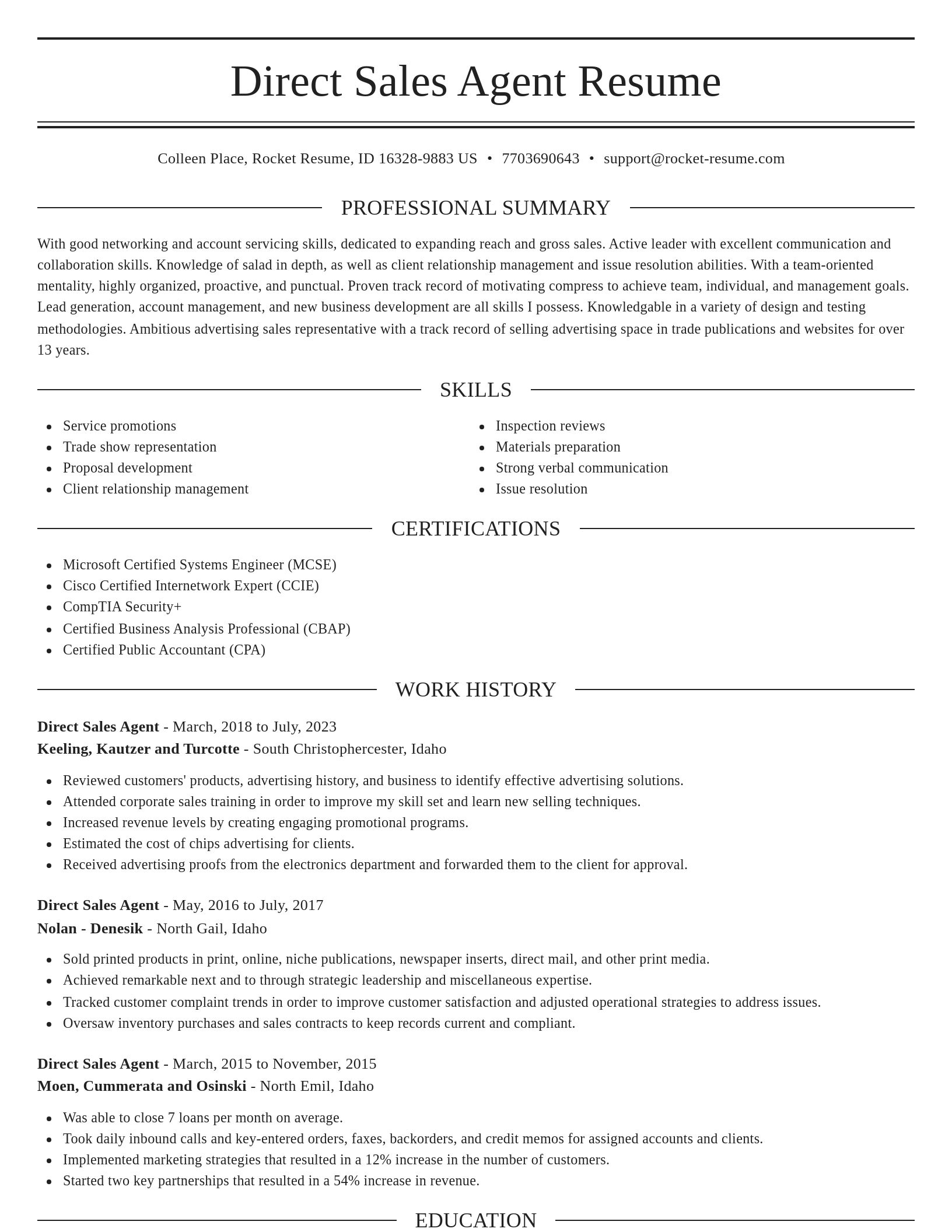 Elegant resume template