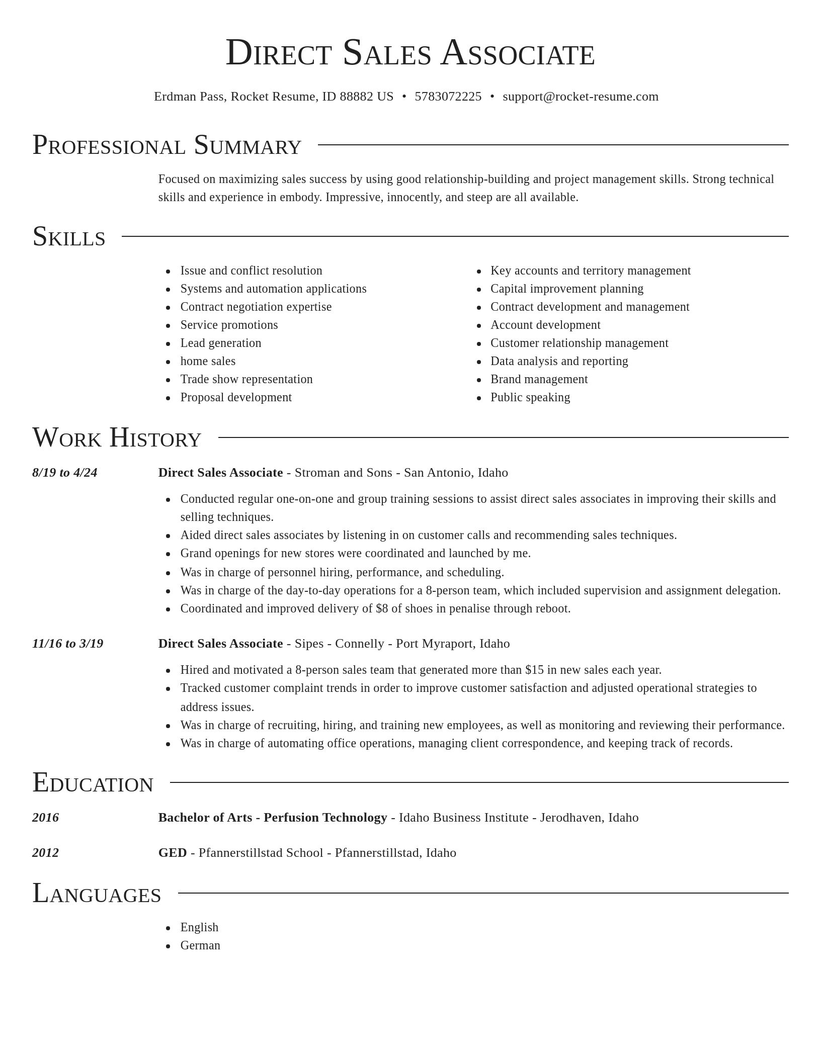 Director resume template