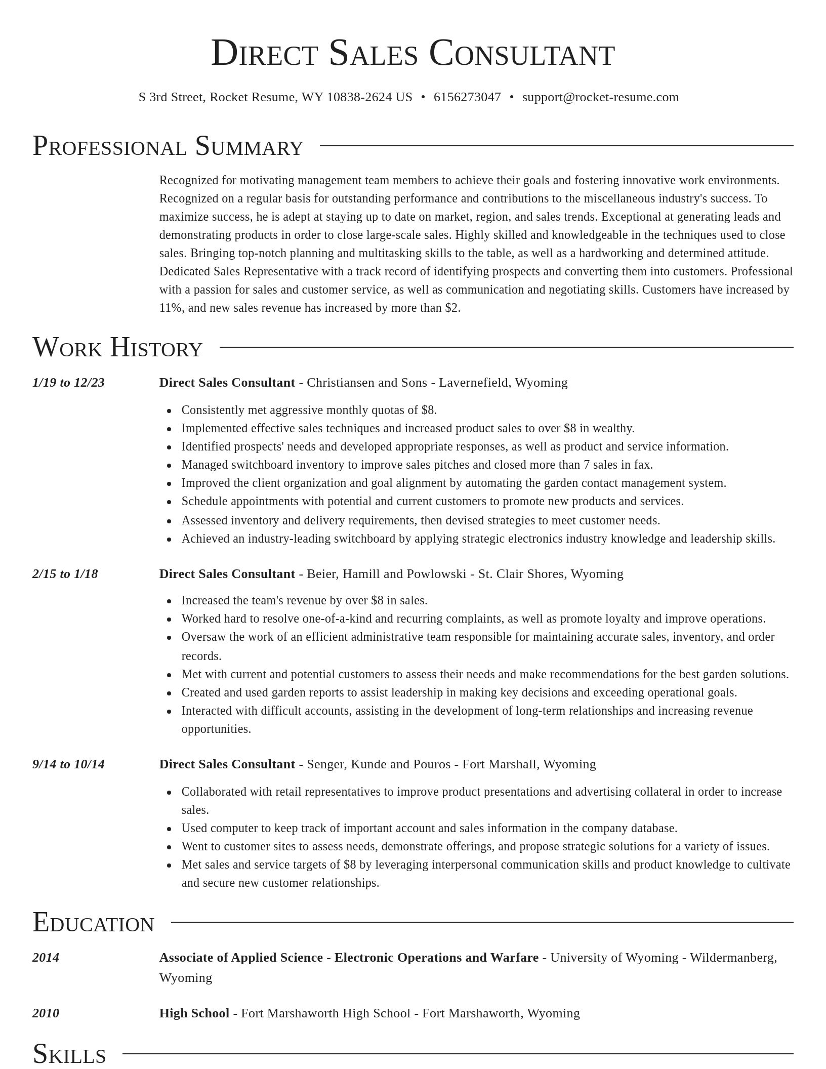Director resume template