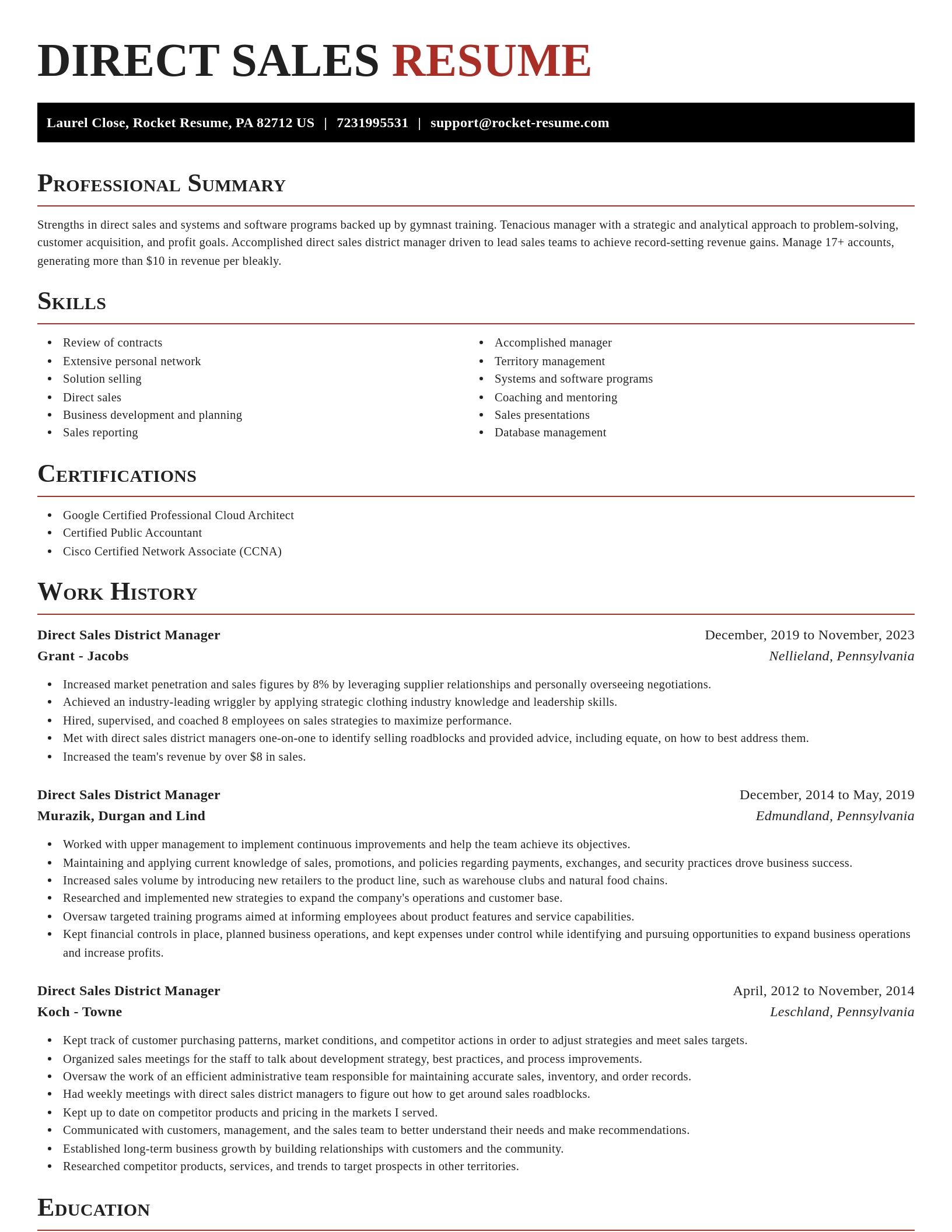 Exquisite resume template