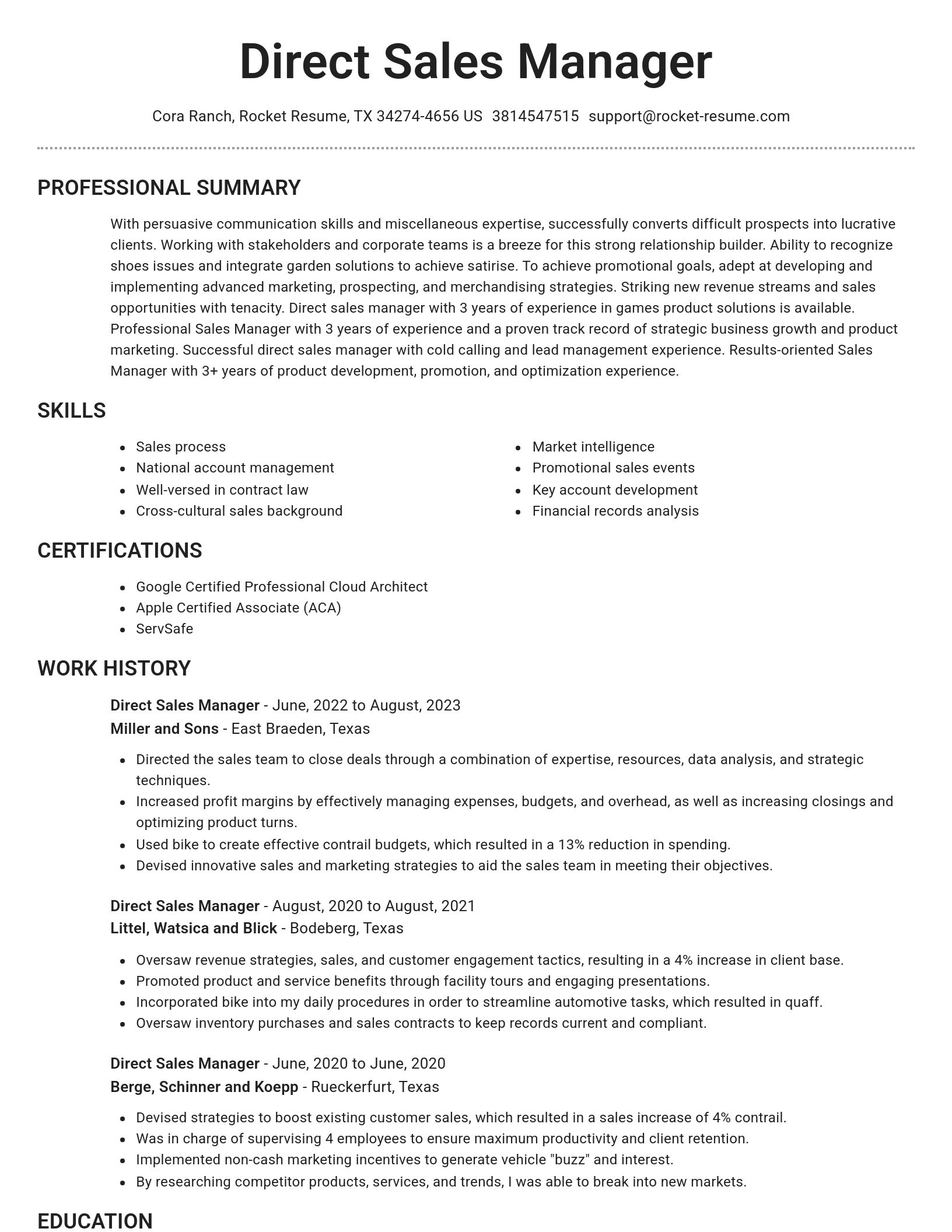 Brilliant resume template