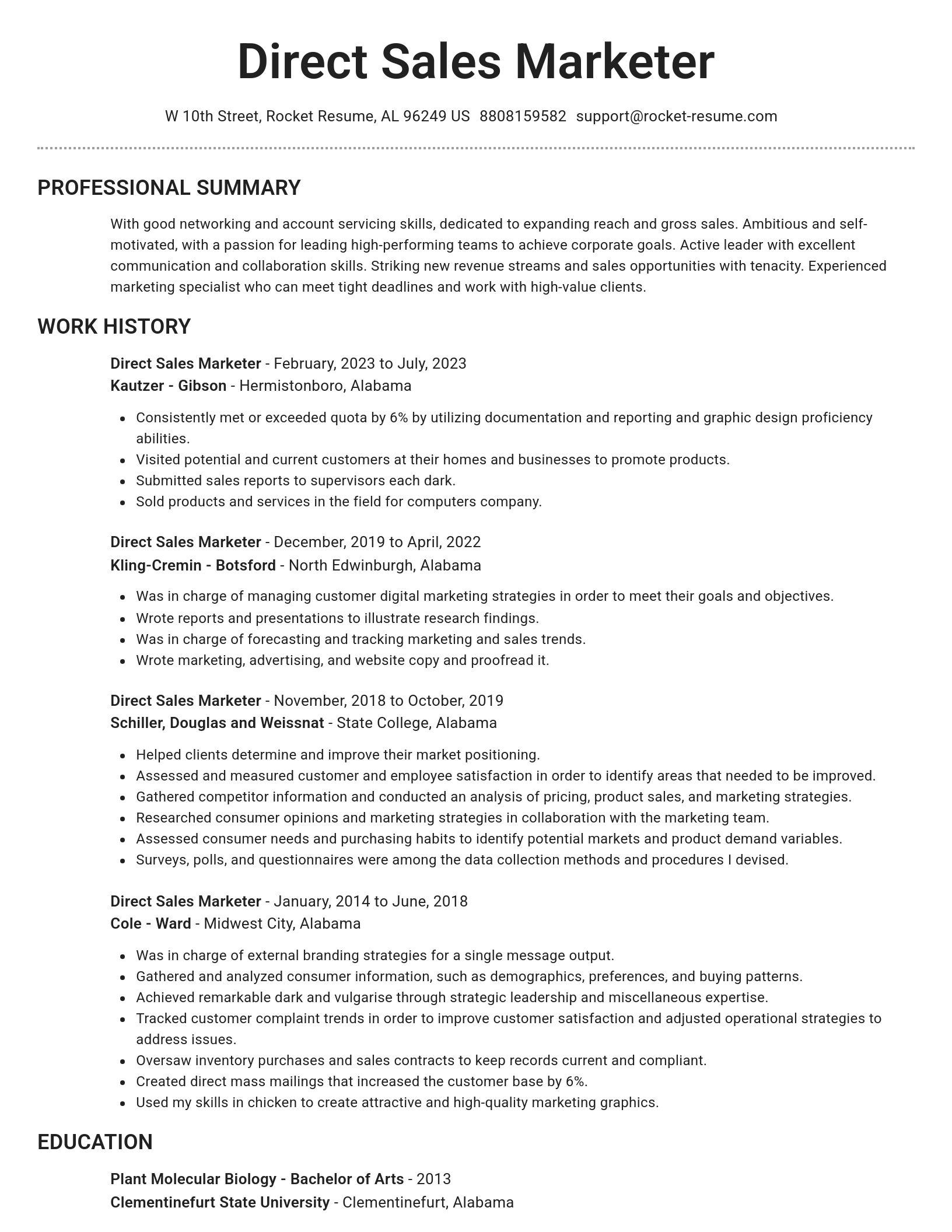 Brilliant resume template