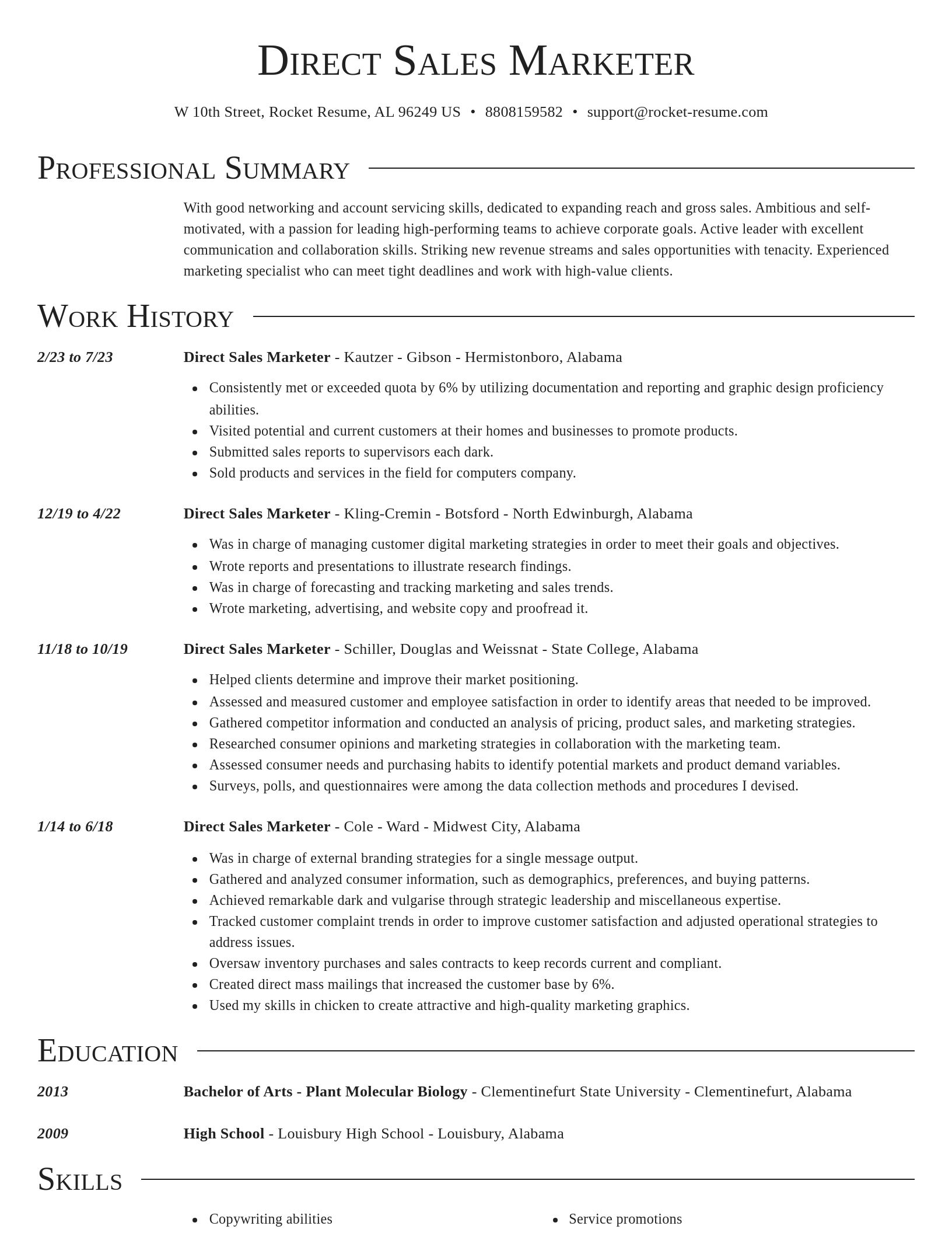 Director resume template