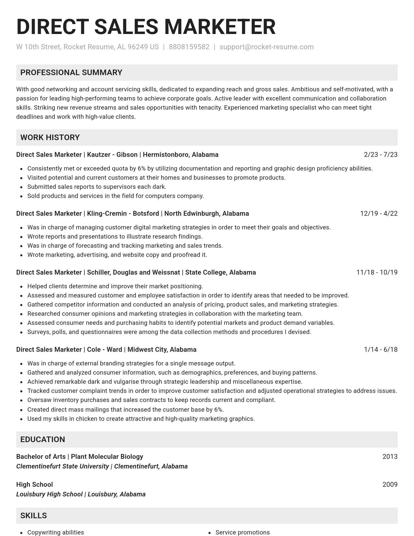 Genius resume template