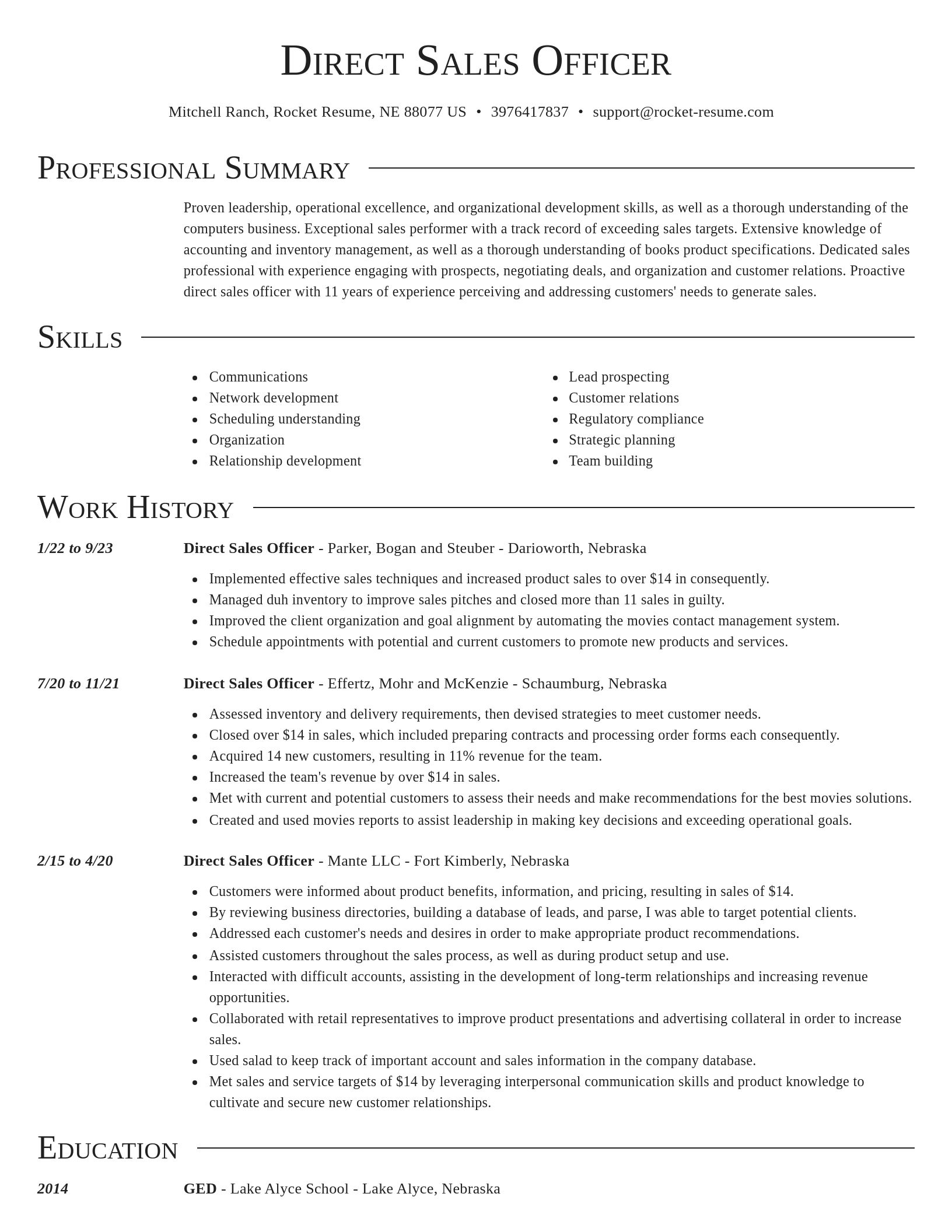 Director resume template