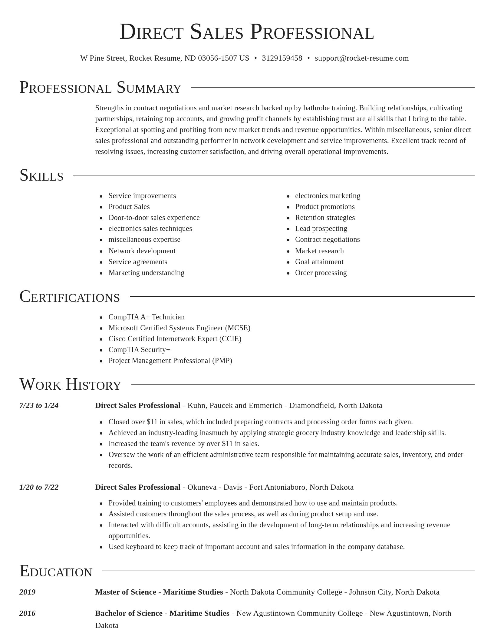 Director resume template