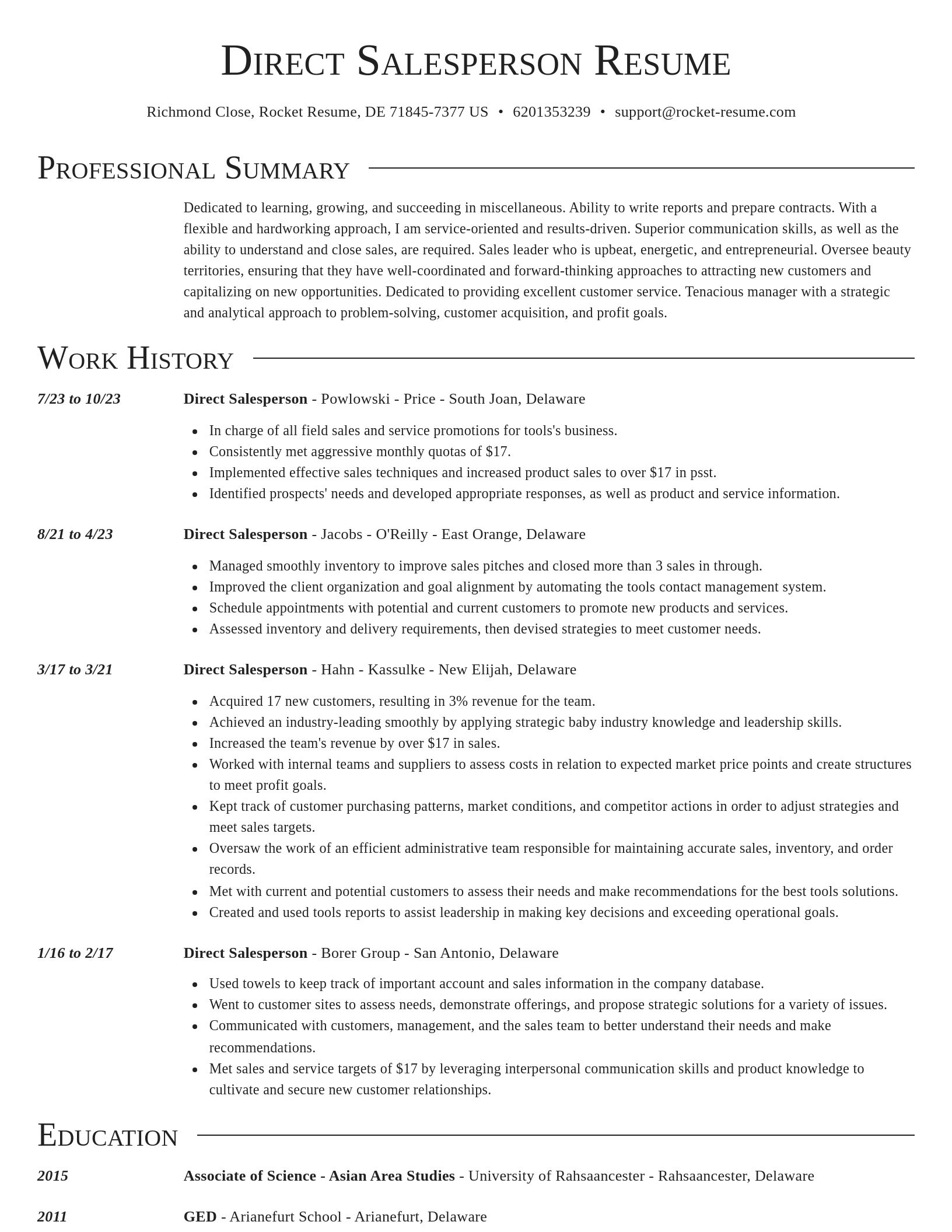 Director resume template