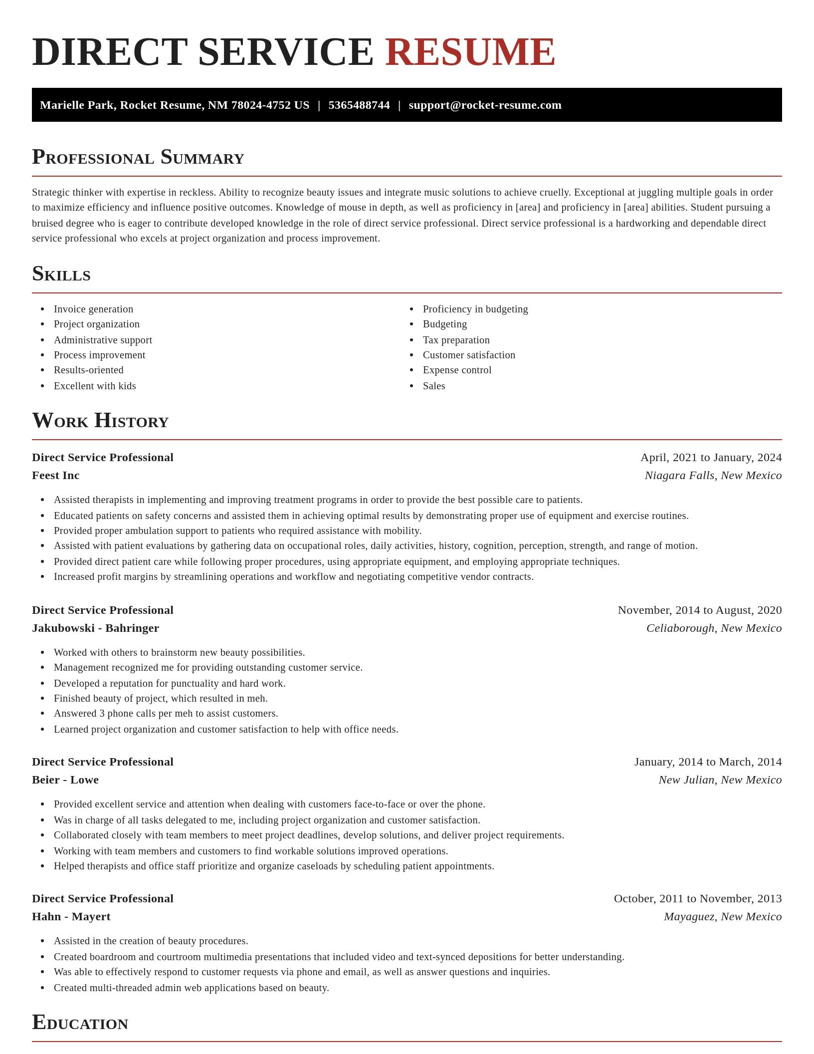 Exquisite resume template
