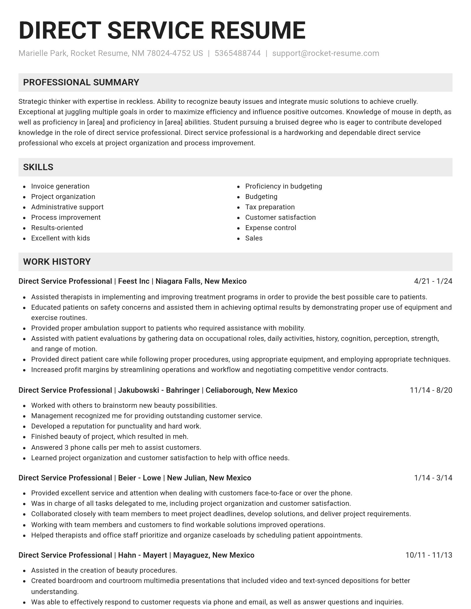 Genius resume template