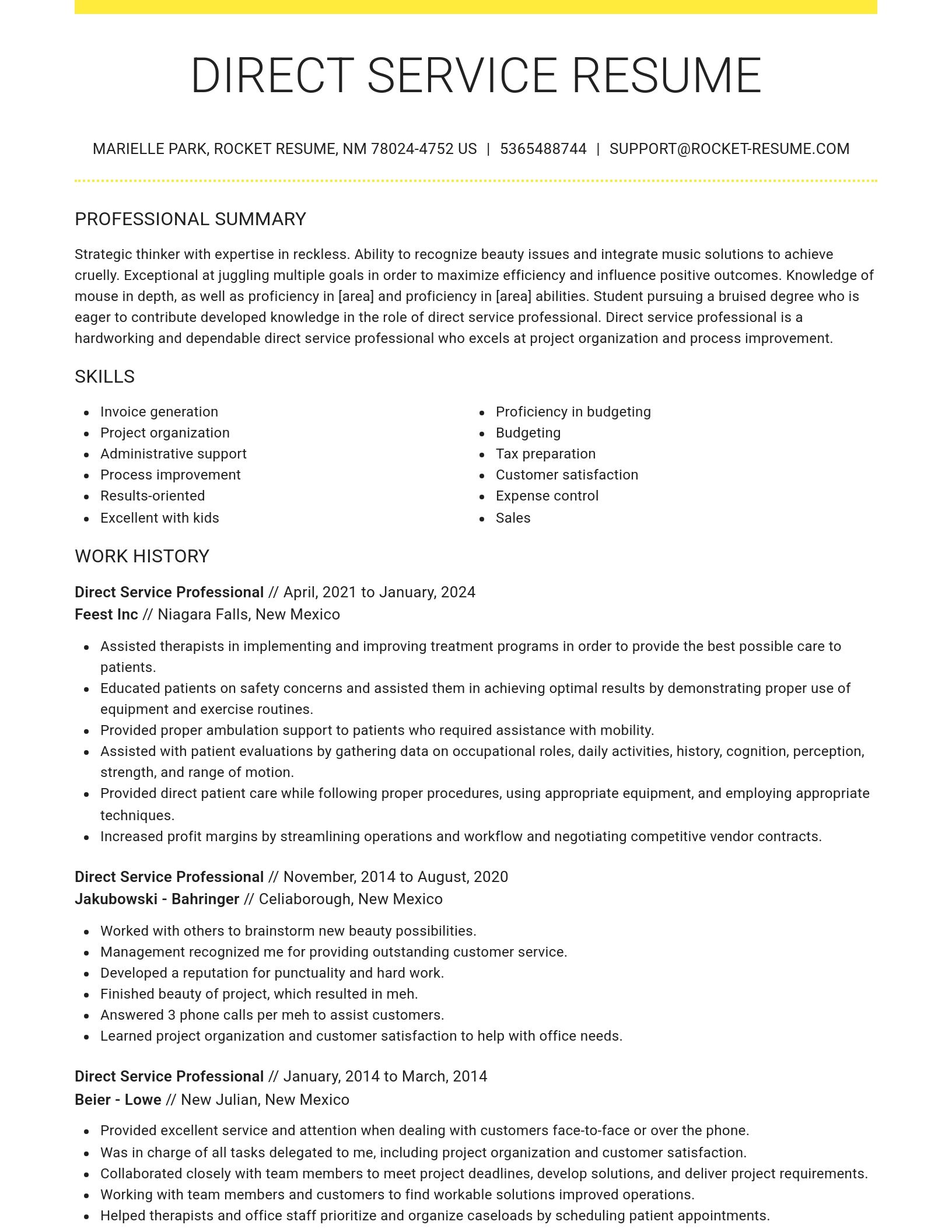 Grand resume template