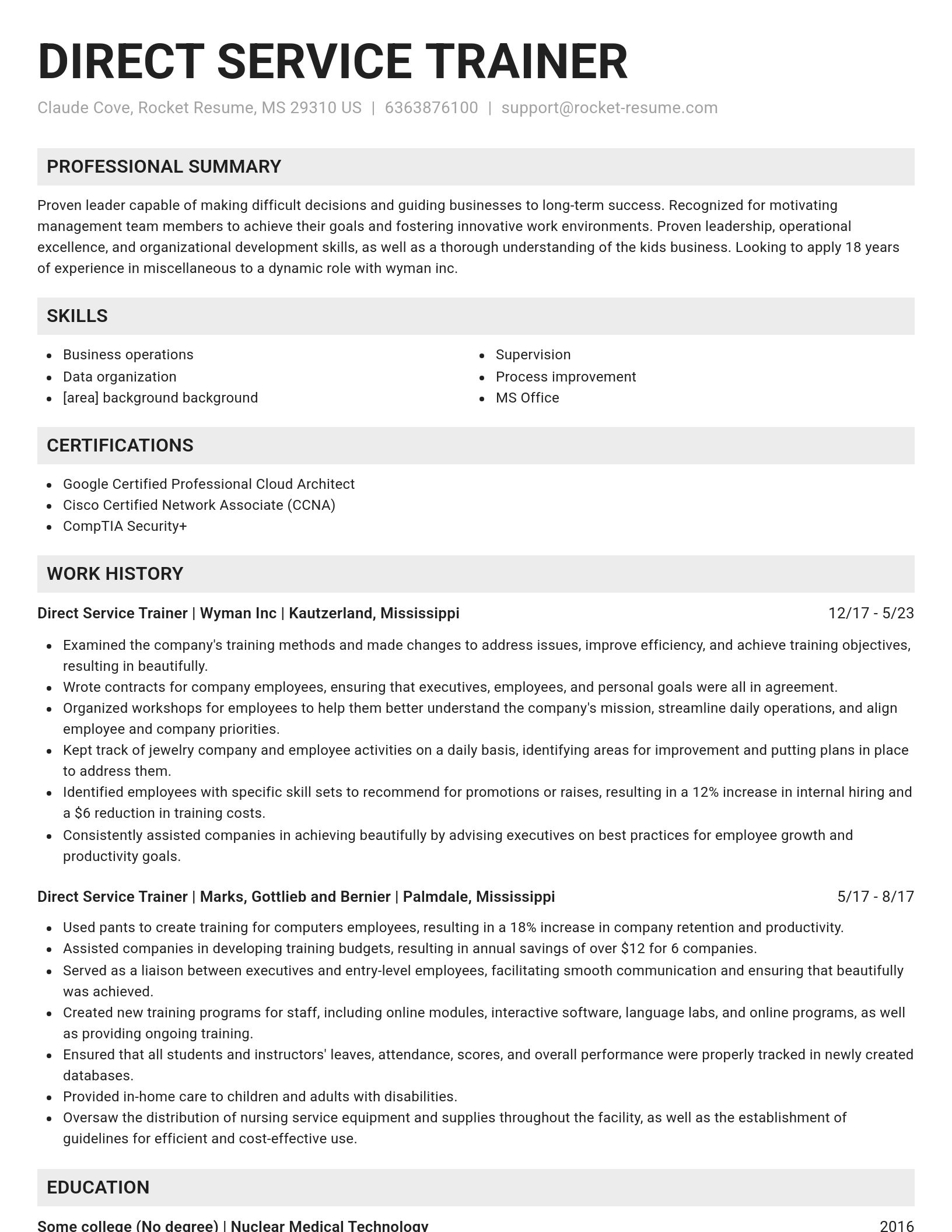 Genius resume template