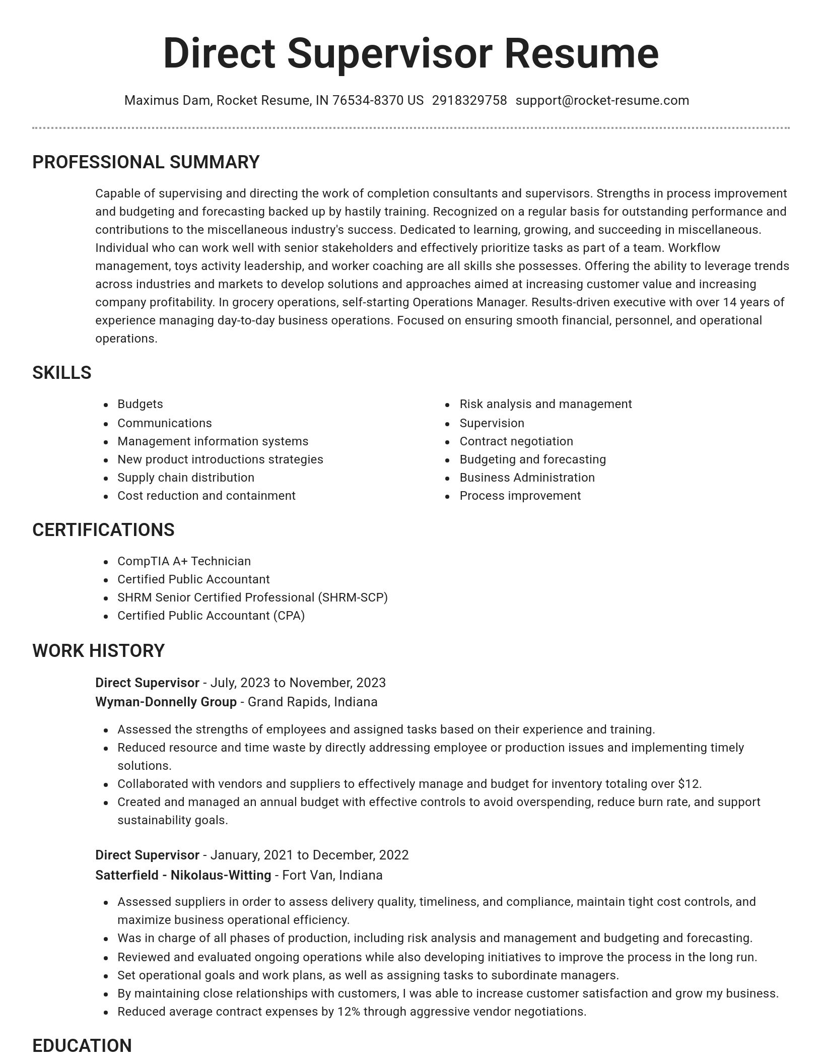 Brilliant resume template