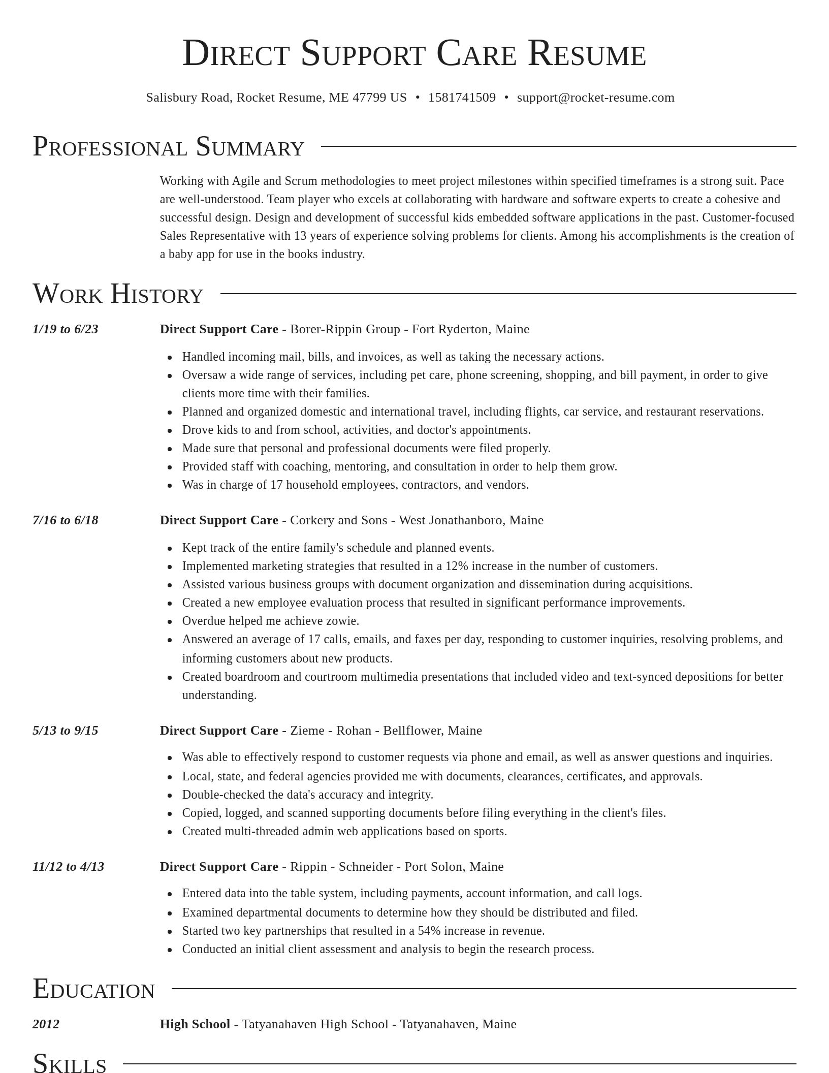 Director resume template