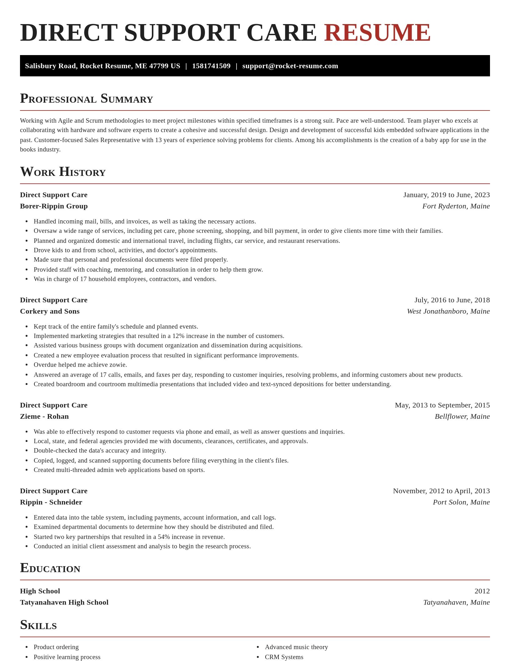 Exquisite resume template