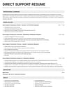Direct Support Professional resume template