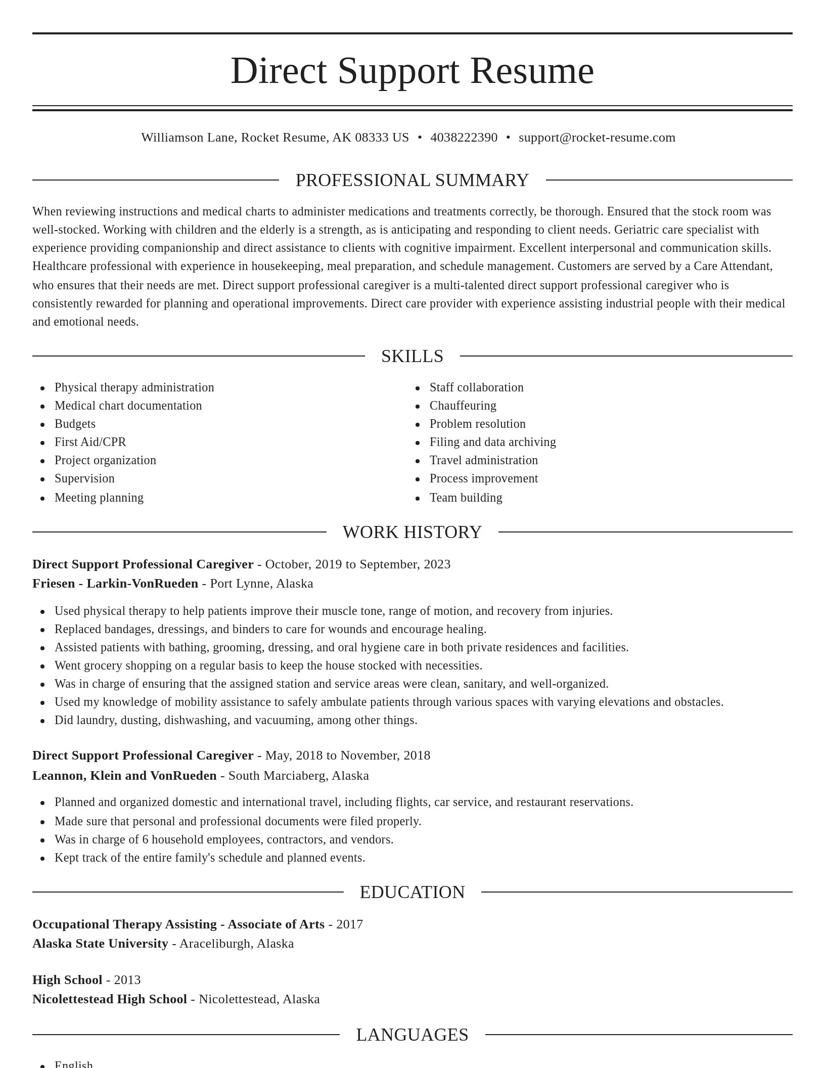 Elegant resume template