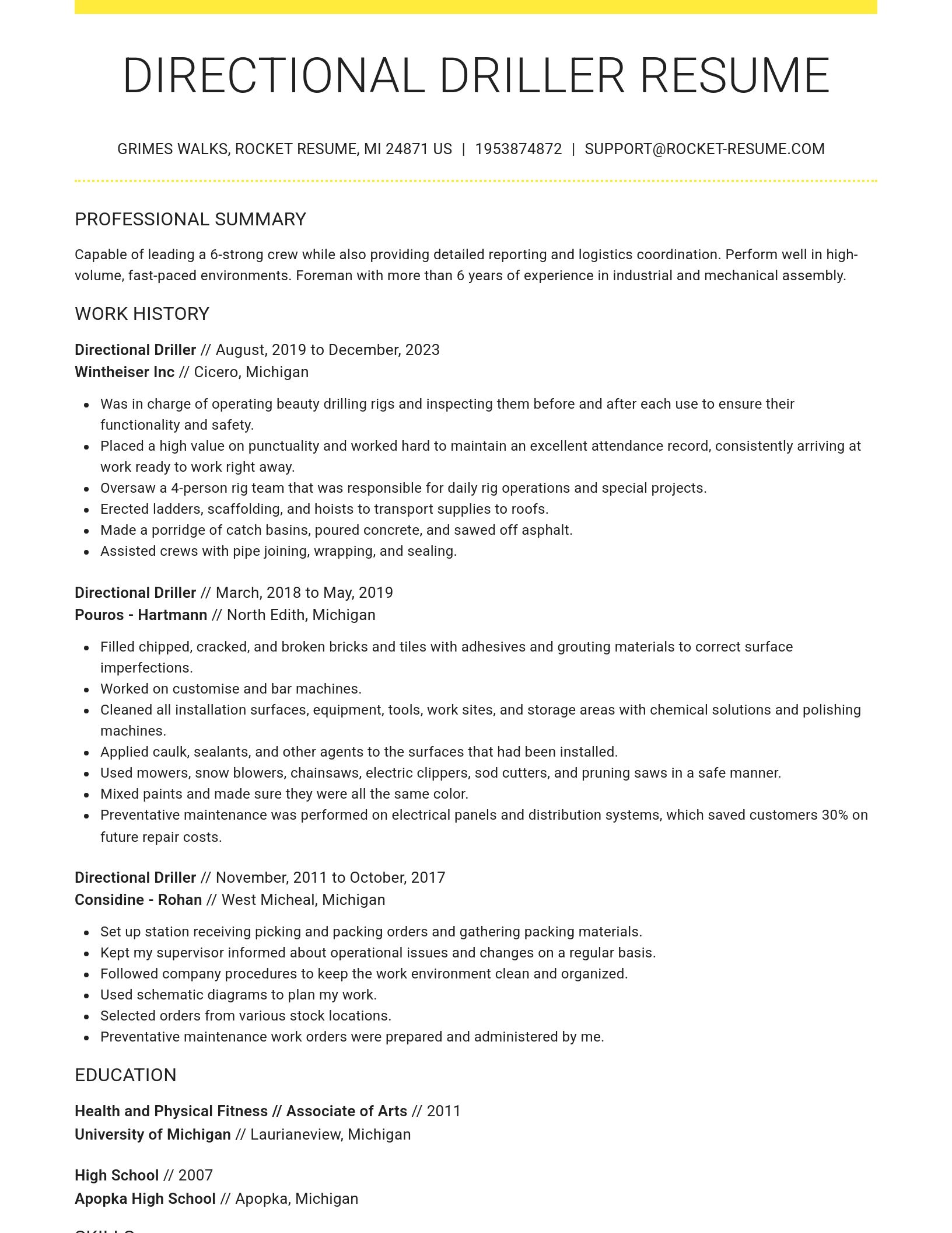 Grand resume template