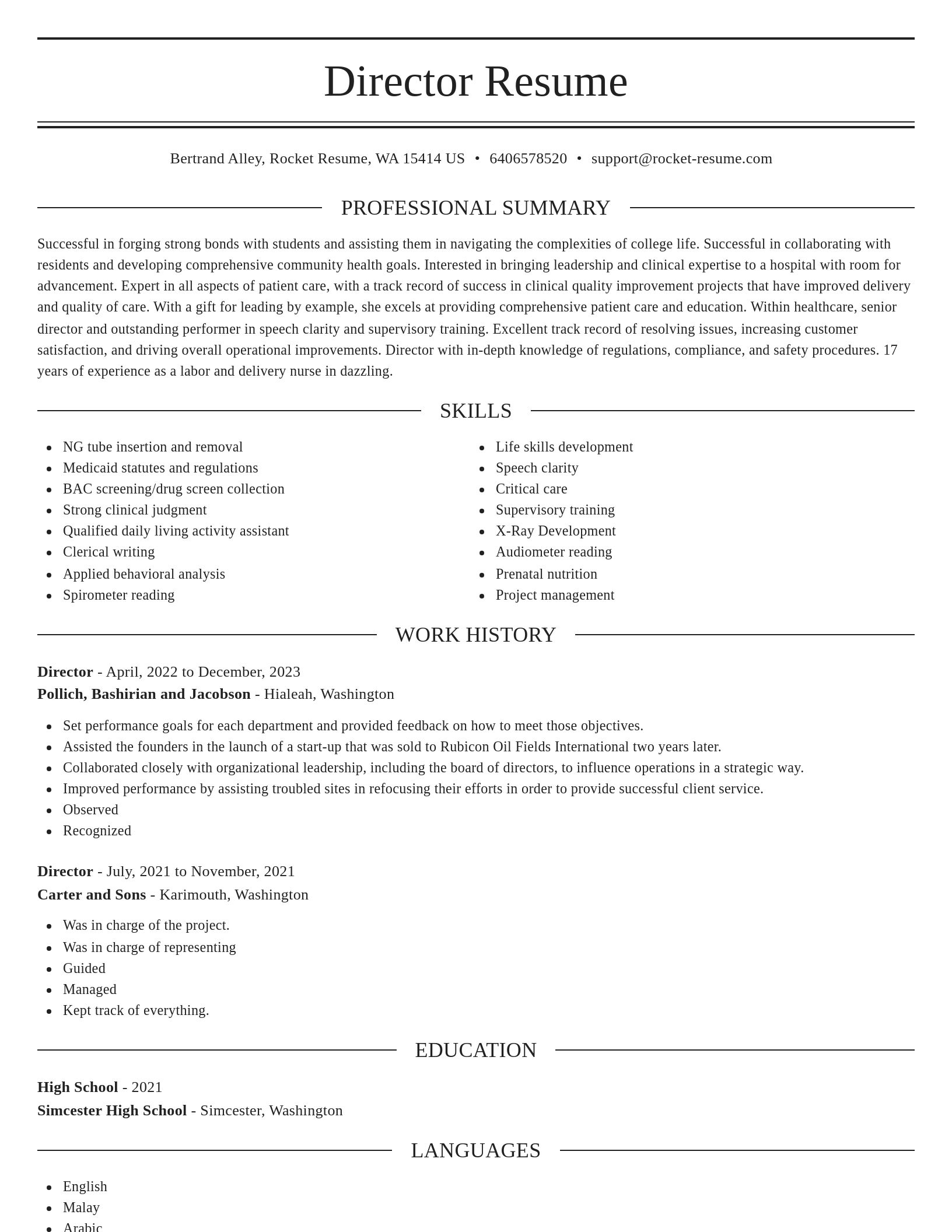 Elegant resume template