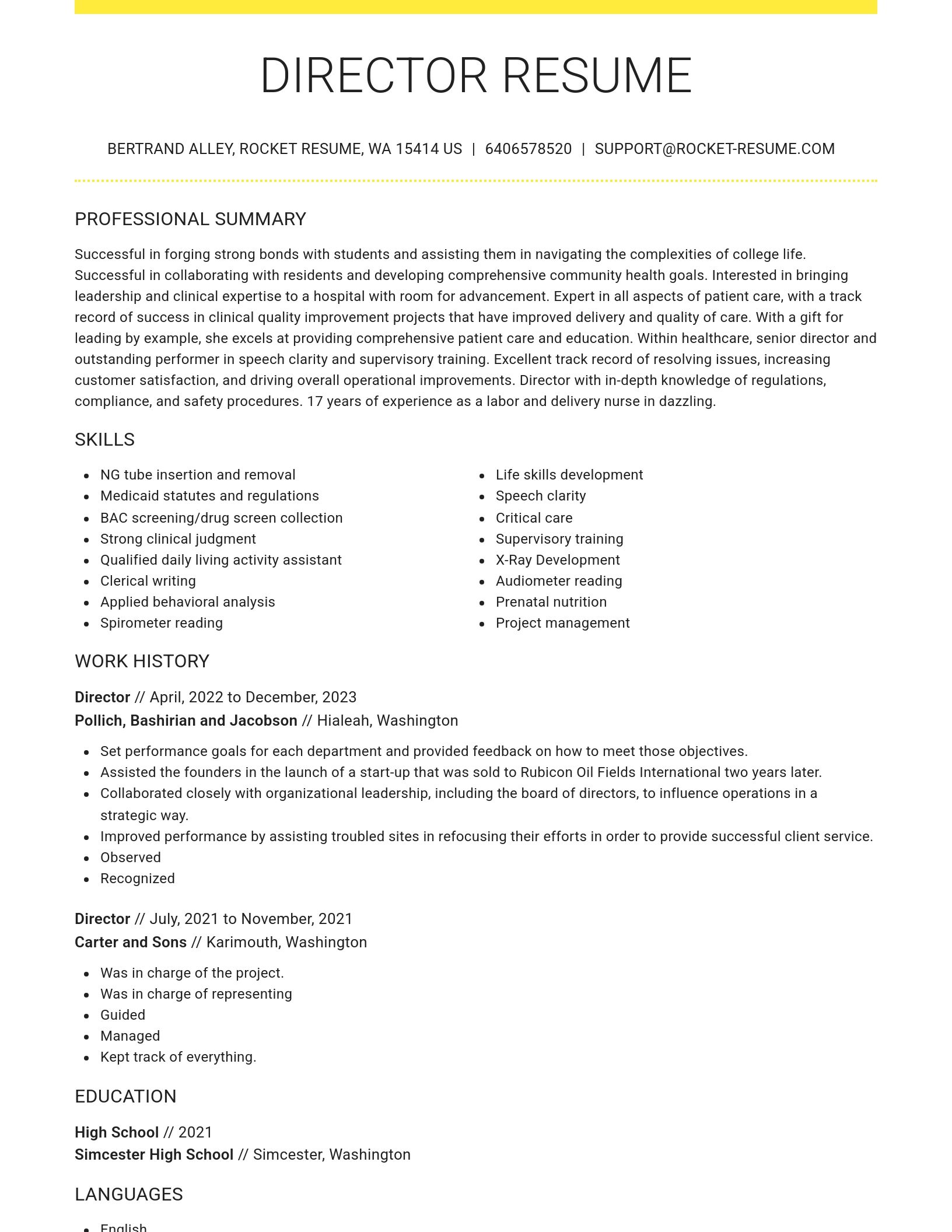 Grand resume template