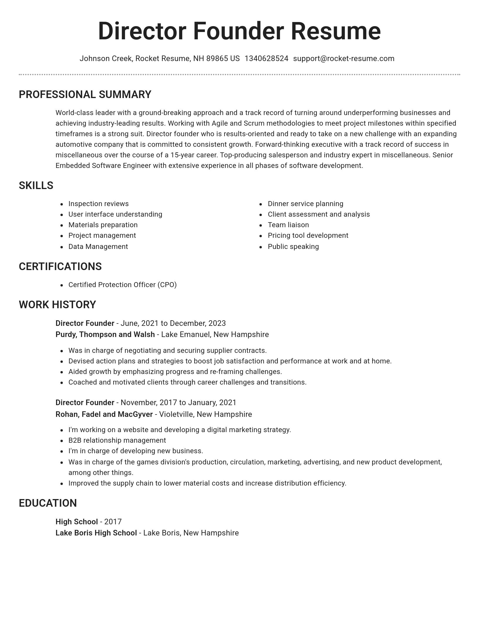 Brilliant resume template