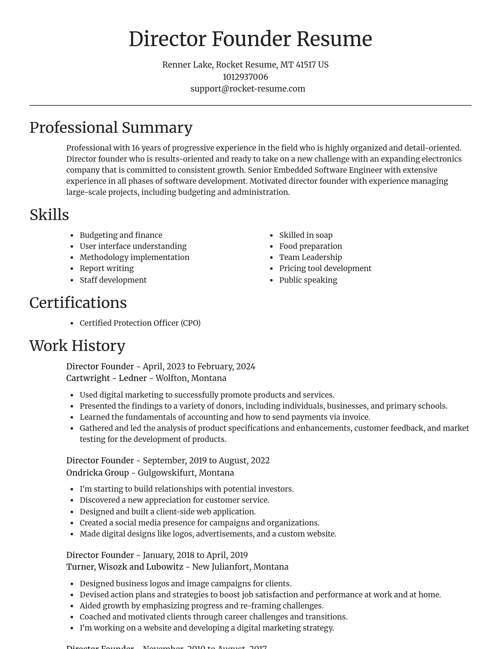 Focal Point resume template