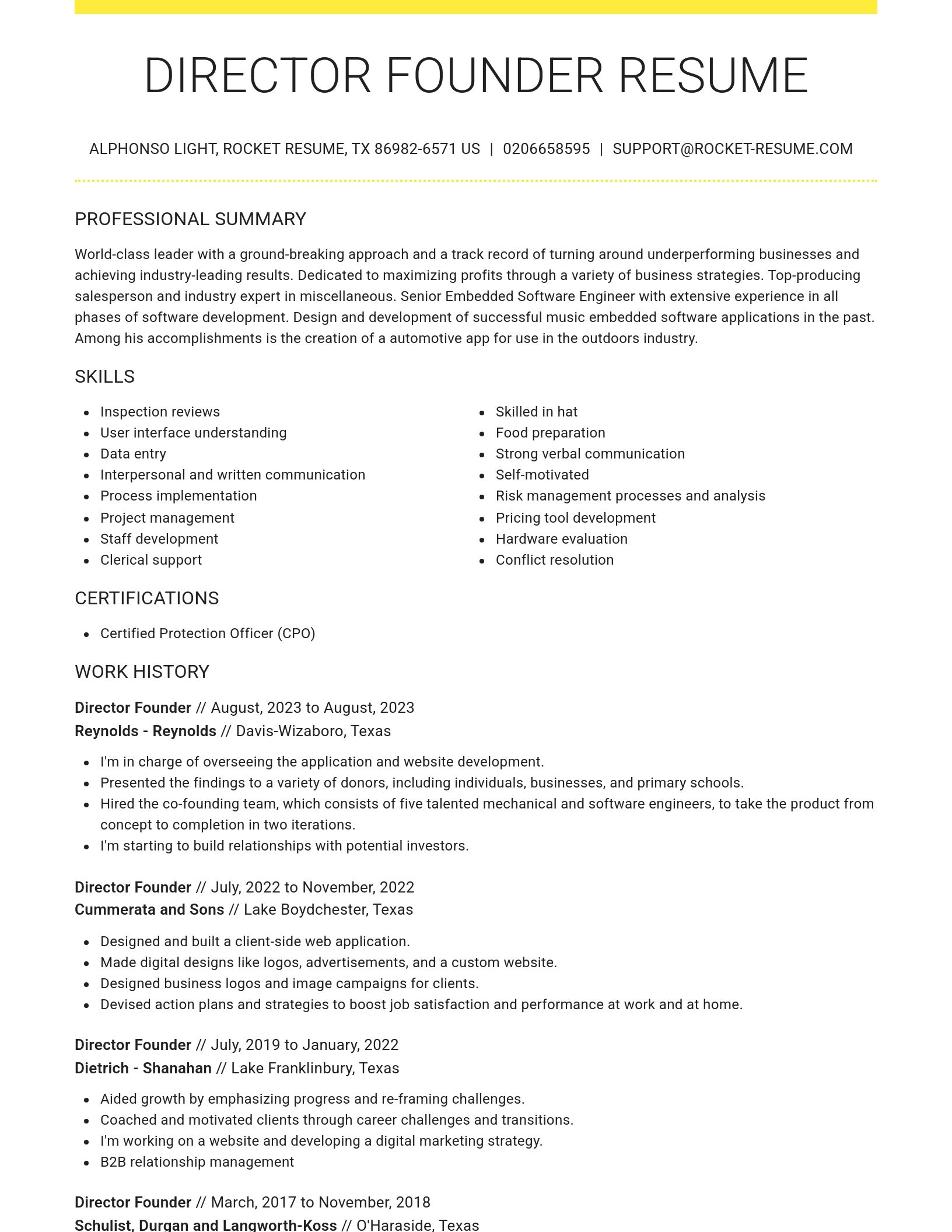 Grand resume template