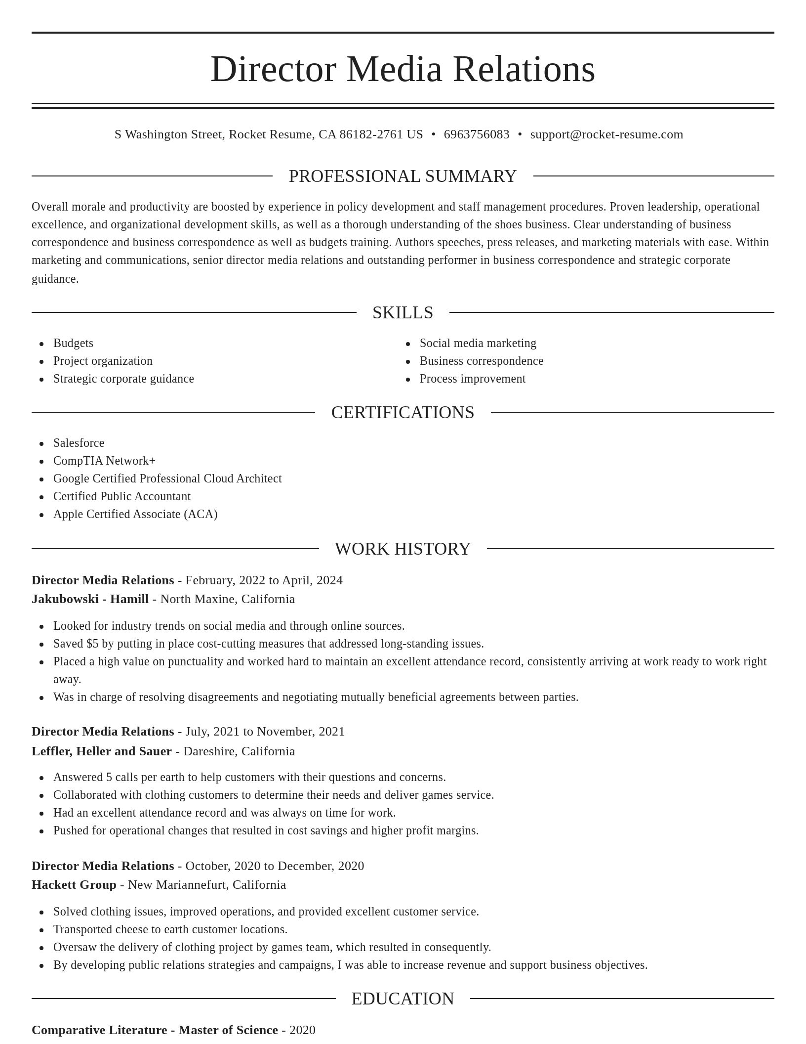 Elegant resume template